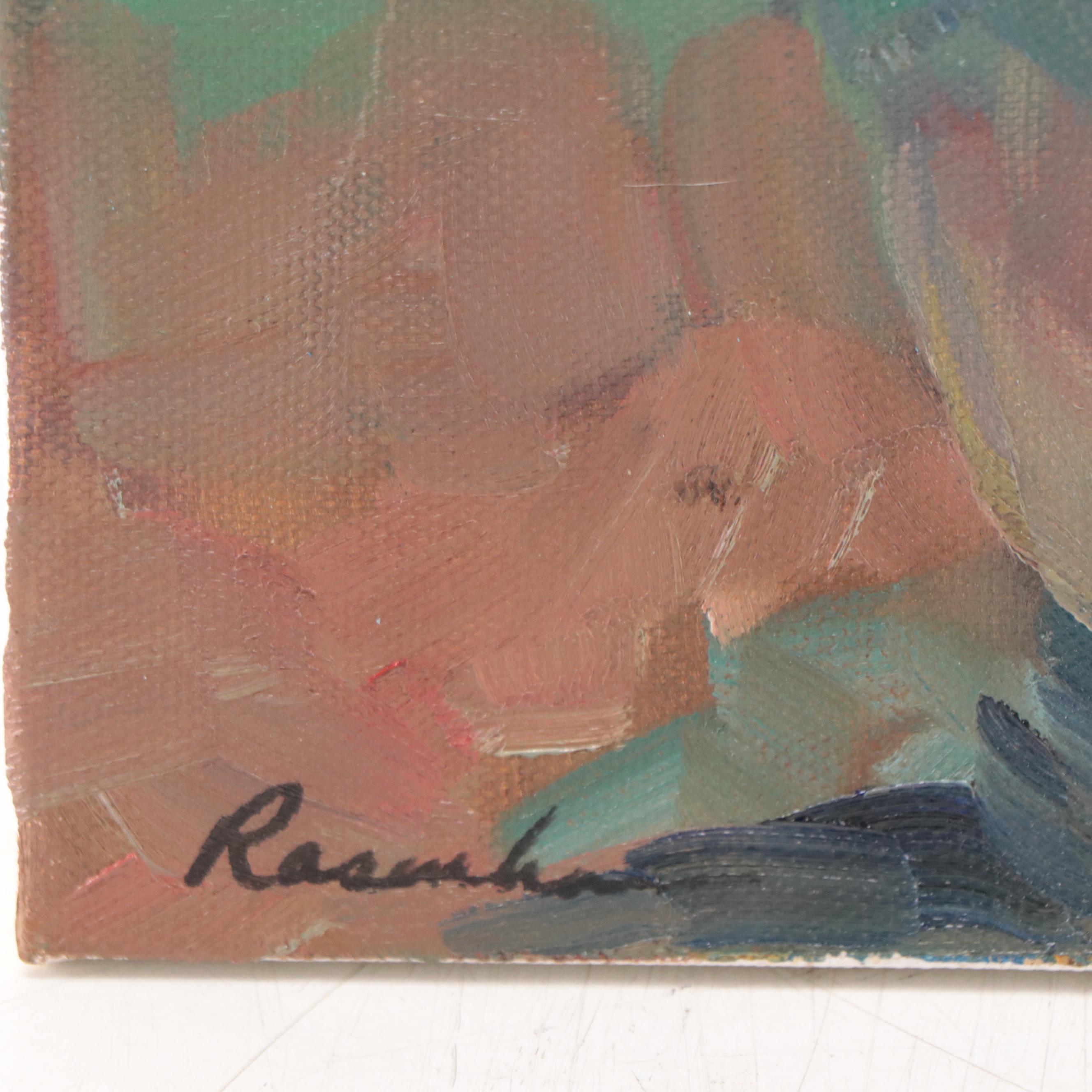 Sally Rosenbaum Floral Still Life Oil Painting, 21st Century