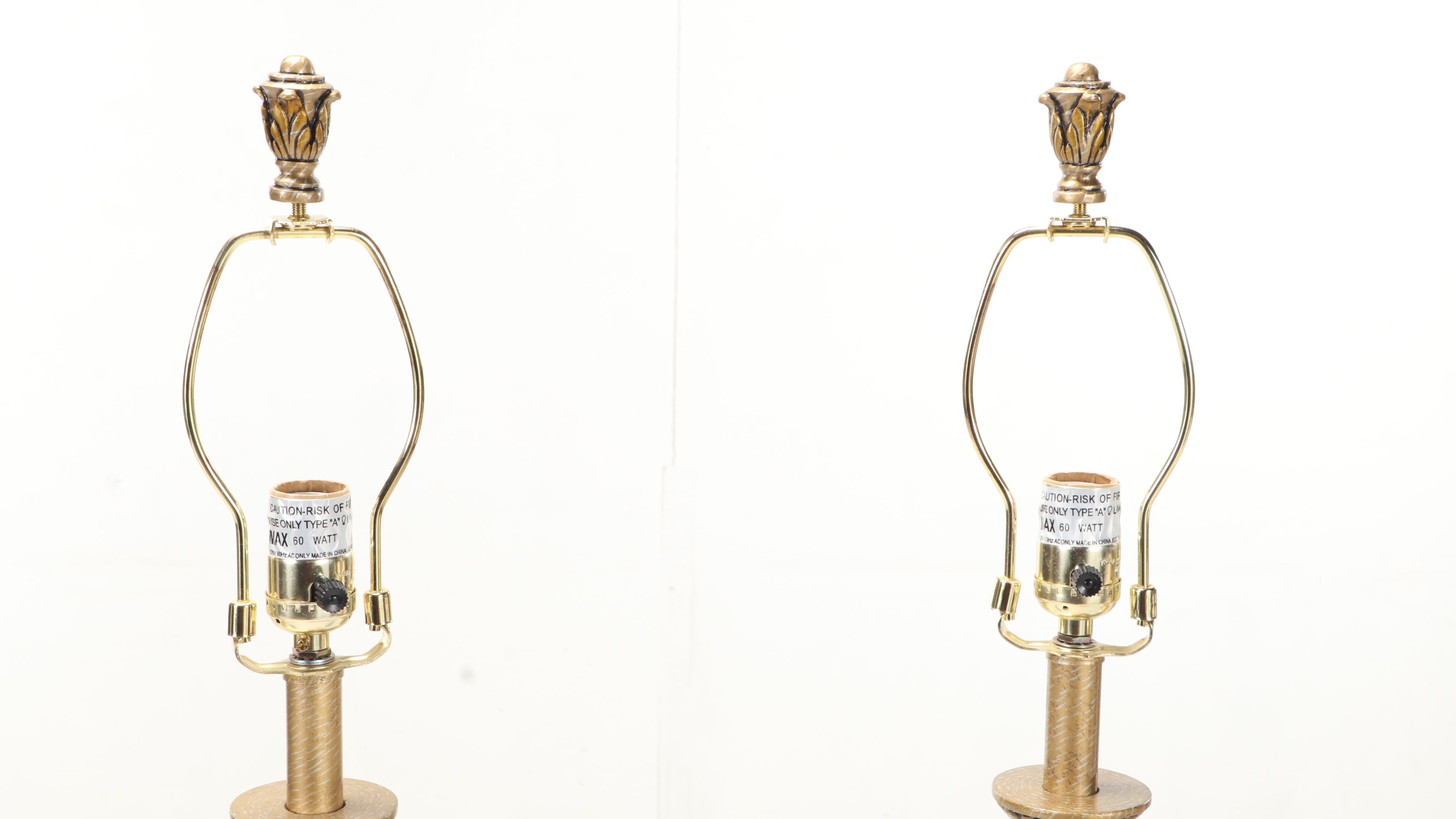Candlestick Style Console and Boudoir Lamps