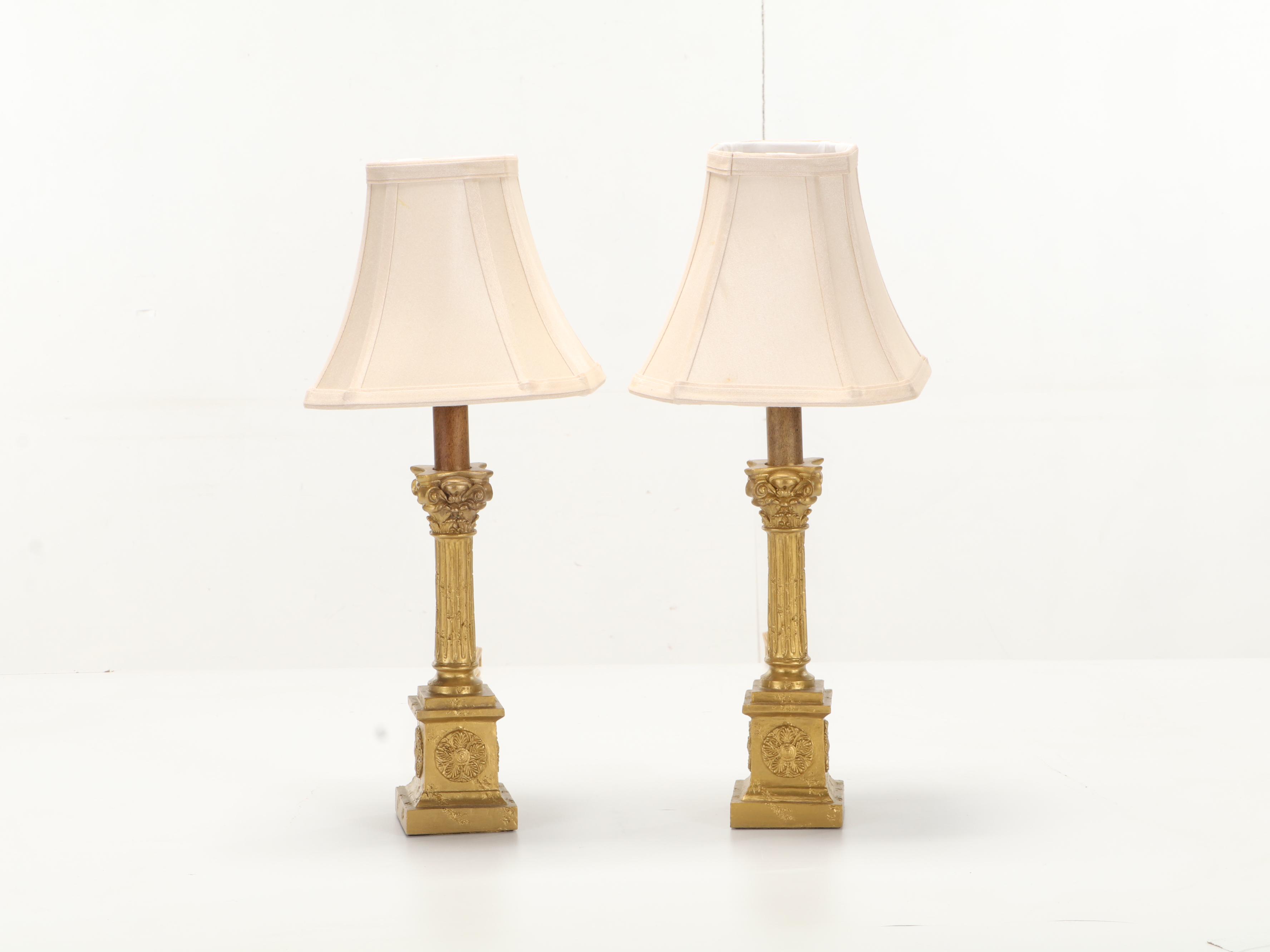 Candlestick Style Console and Boudoir Lamps