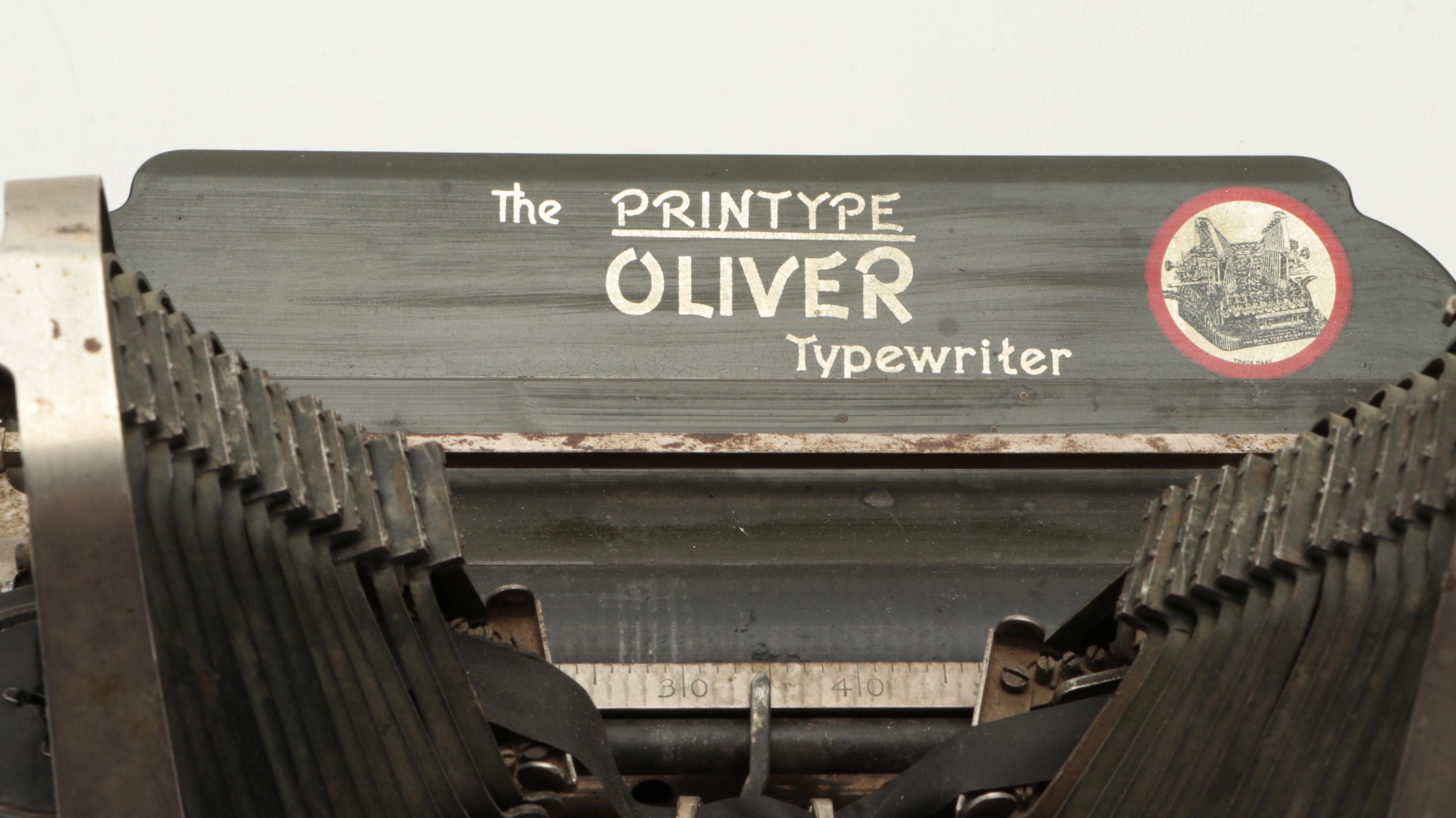 Manual No.5 Printype Oliver Typewriter, Early 20th Century