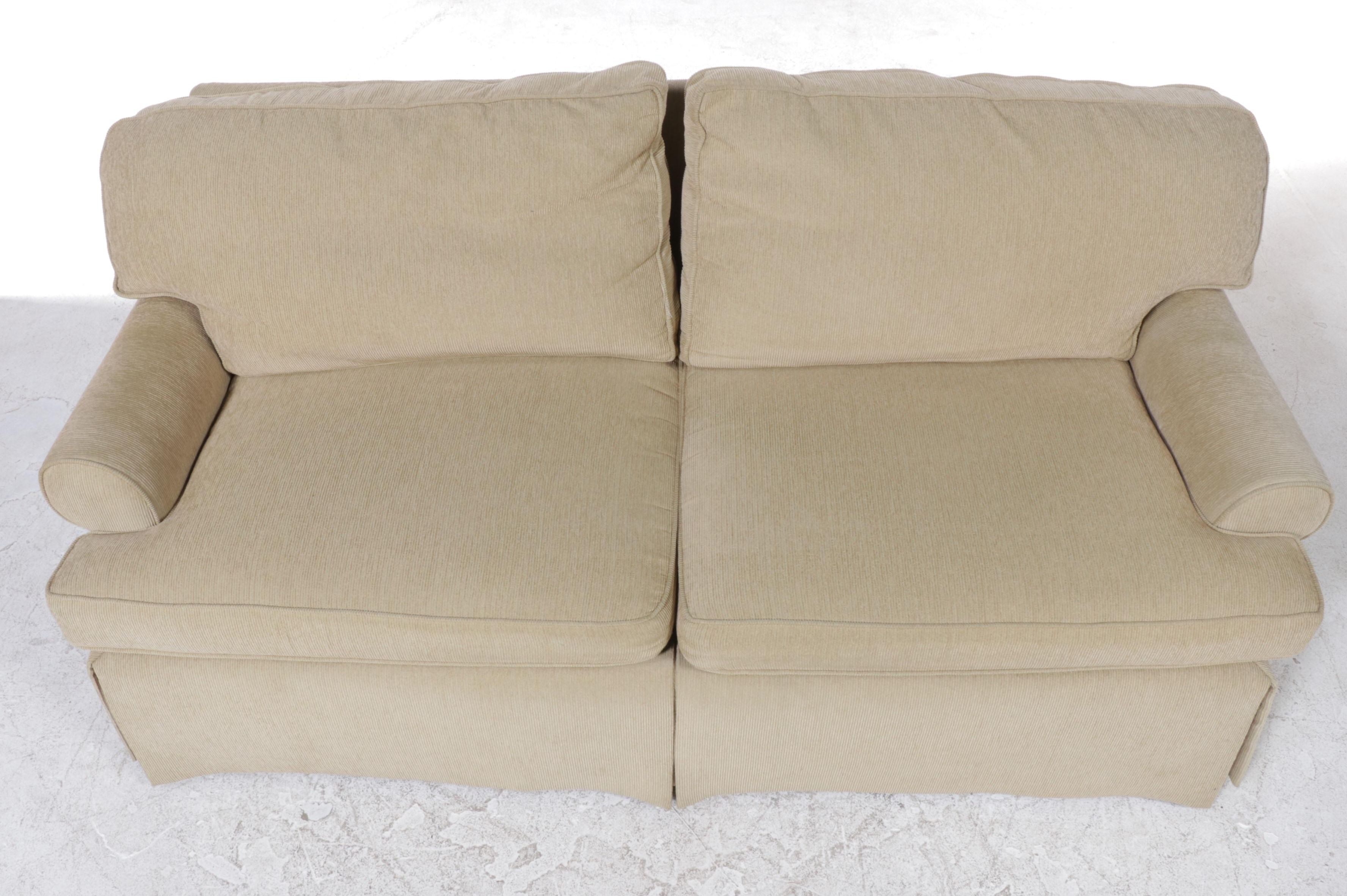 Custom-Upholstered Two-Seat Sofa