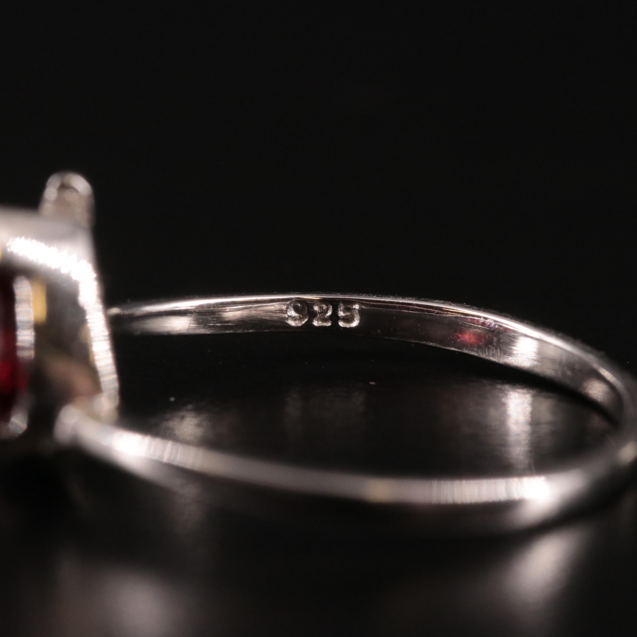 Sterling Garnet Ring