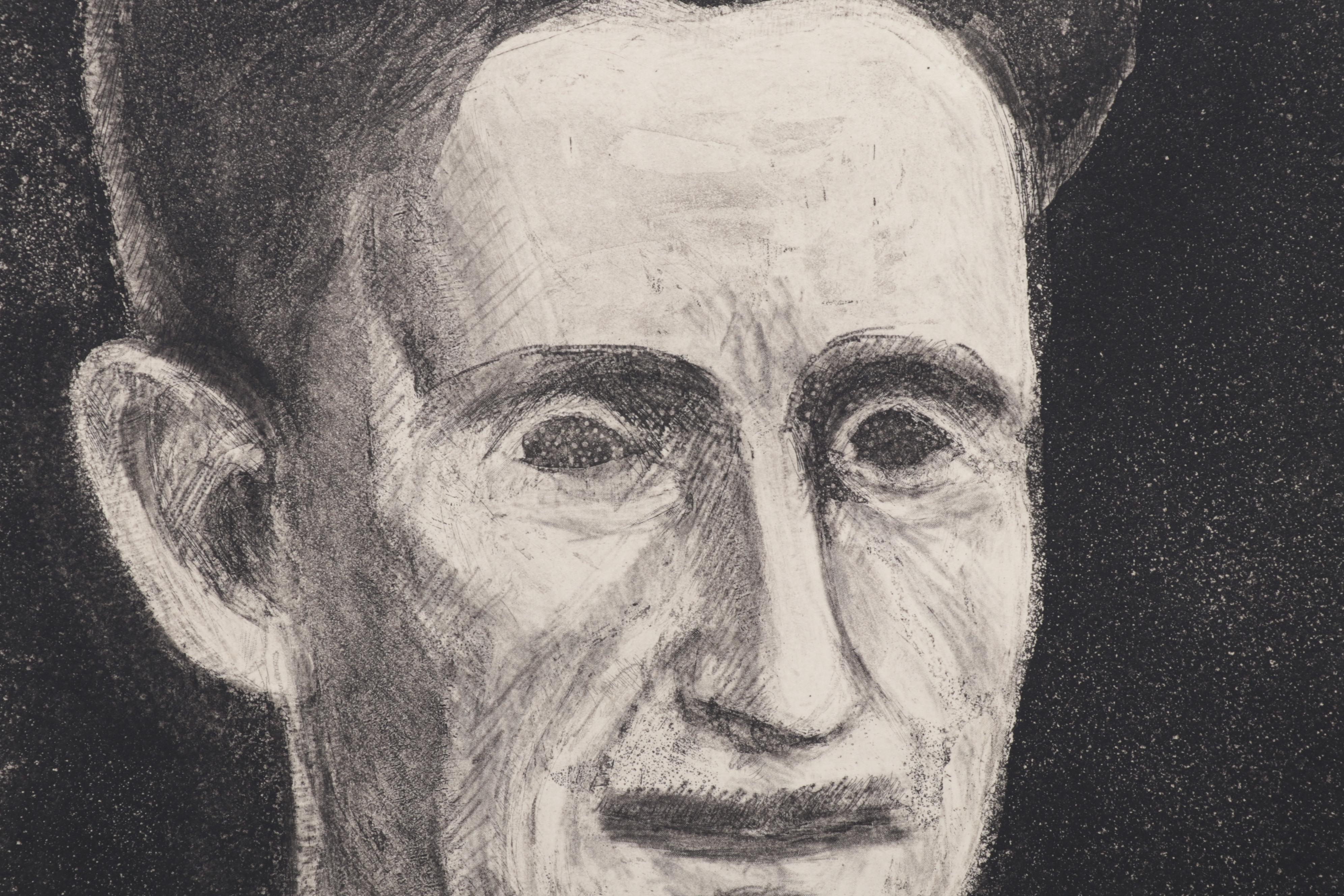 Sidney Chafetz Etching With Aquatint "George Orwell," 1984