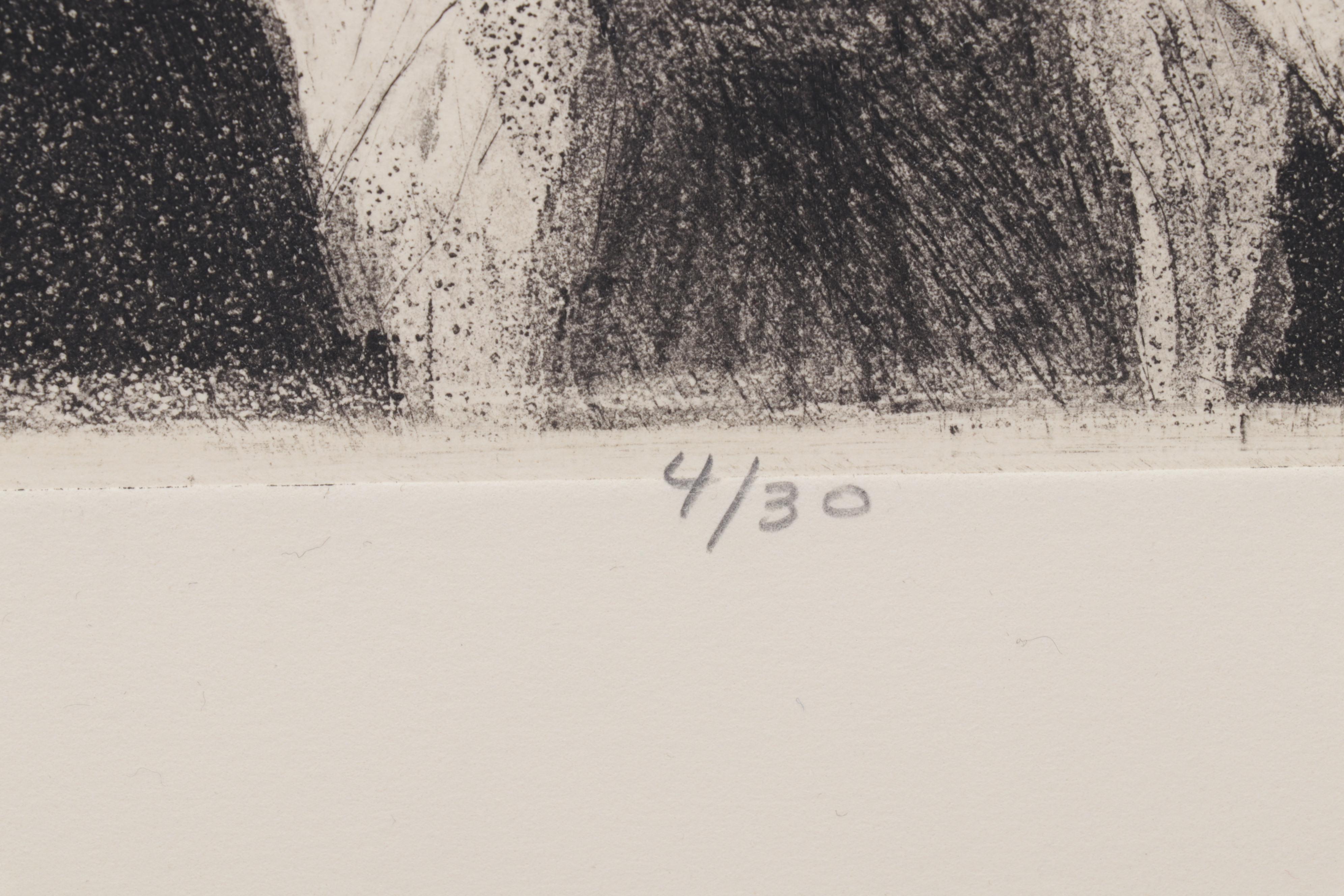 Sidney Chafetz Etching With Aquatint "George Orwell," 1984