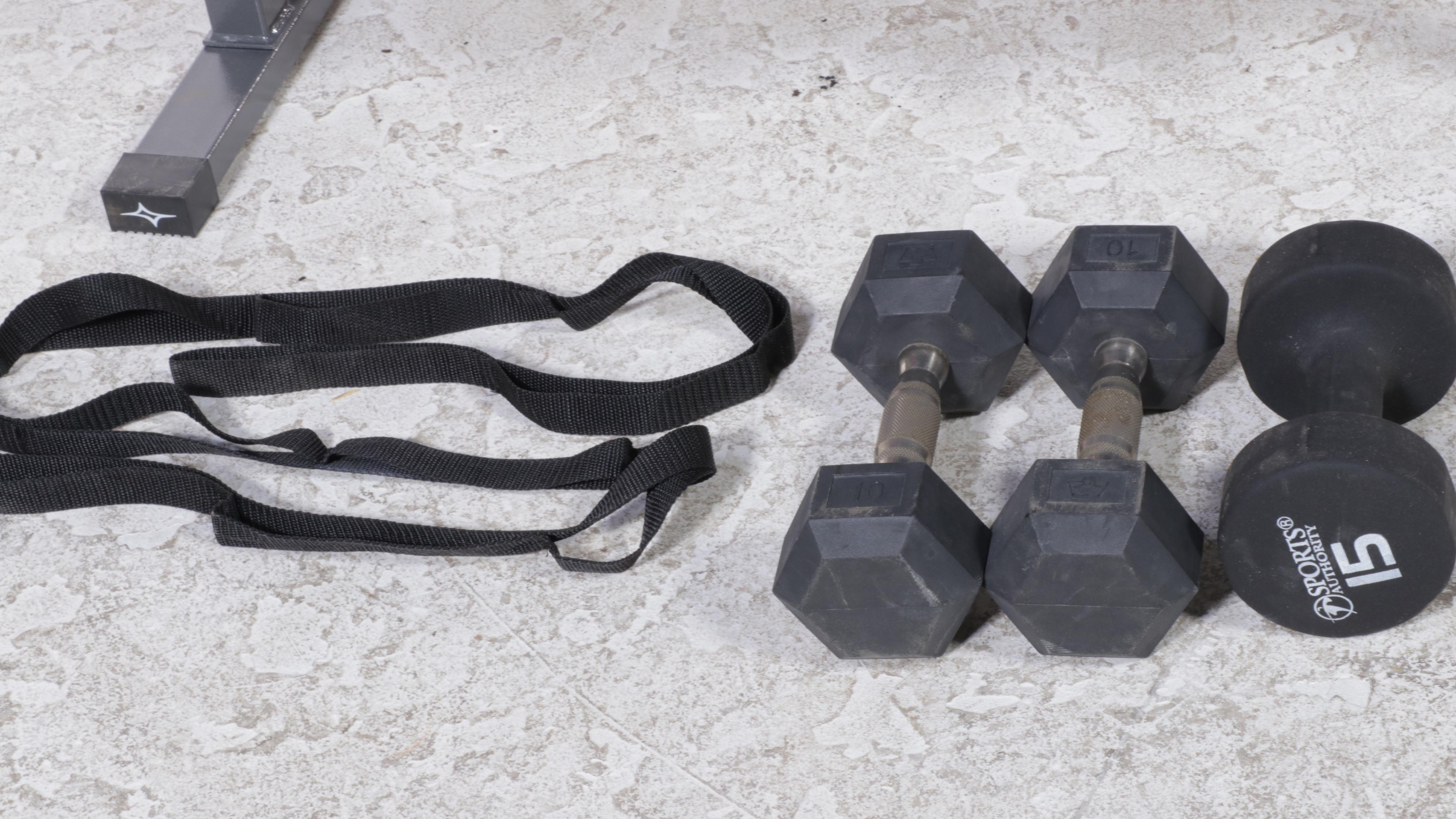 Sports Authority, Fitness Gear Dumbbells With FG R/400 Weights Stand