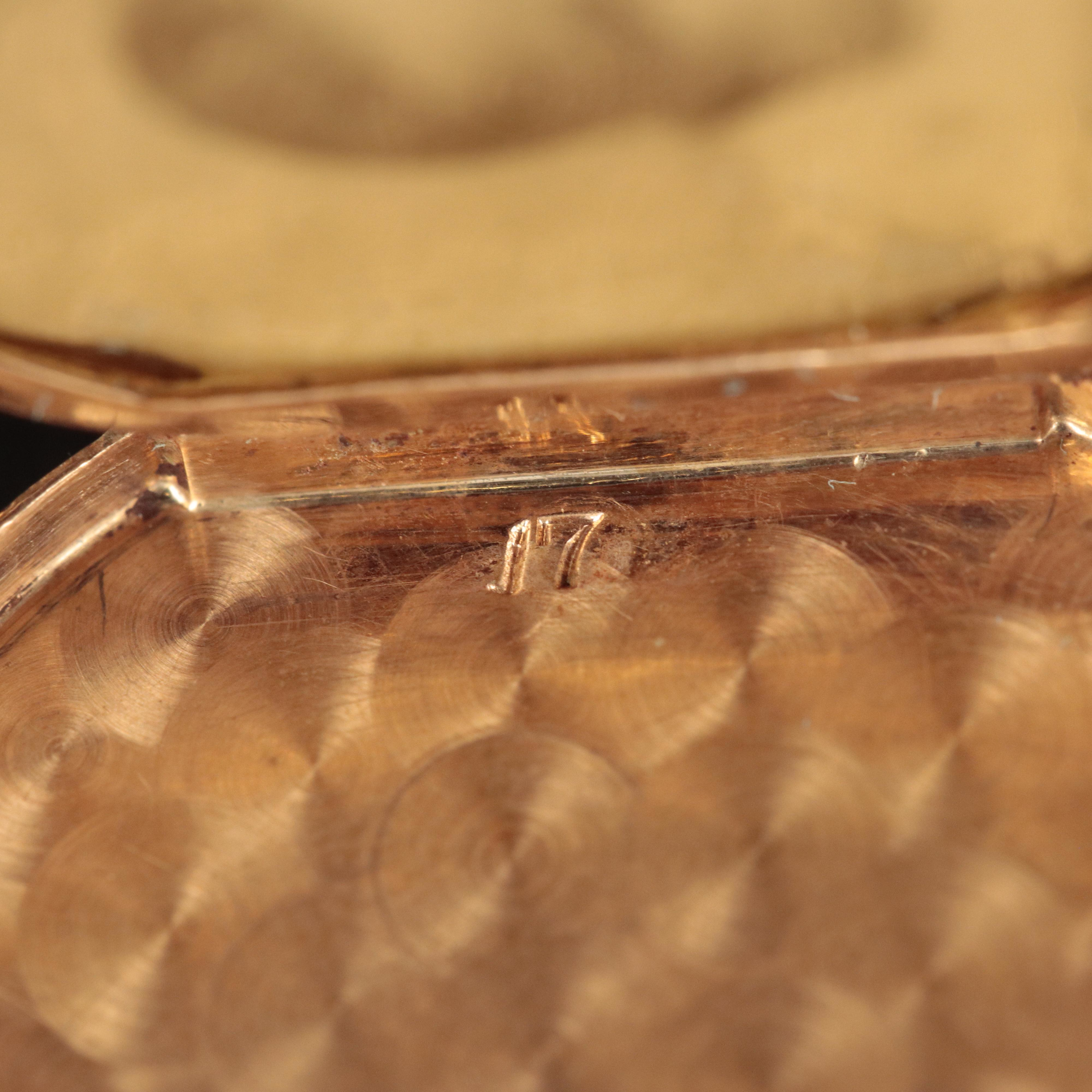 Vintage 10K 0.04 CT Diamond Monogram Locket