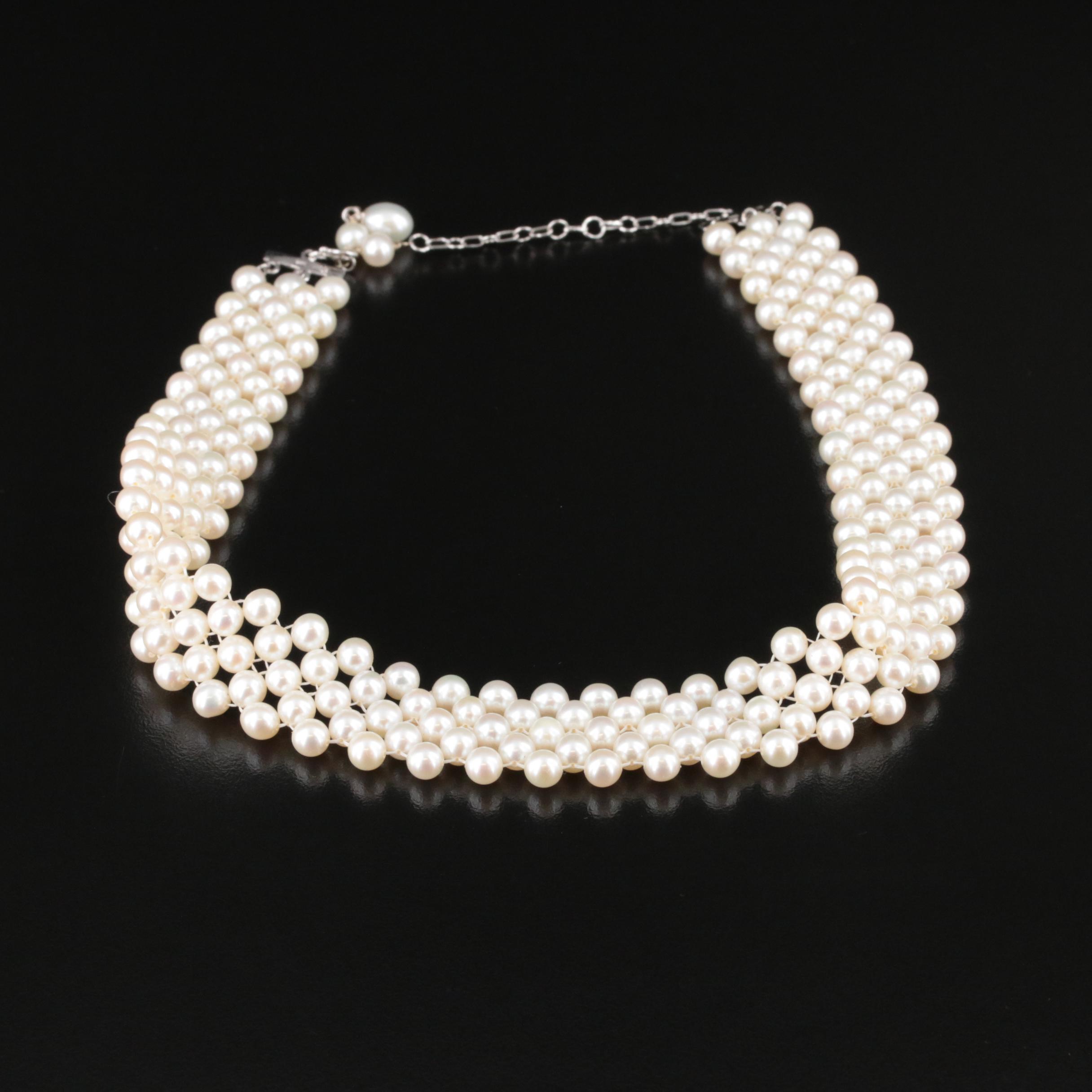 14K Pearl Choker Necklace
