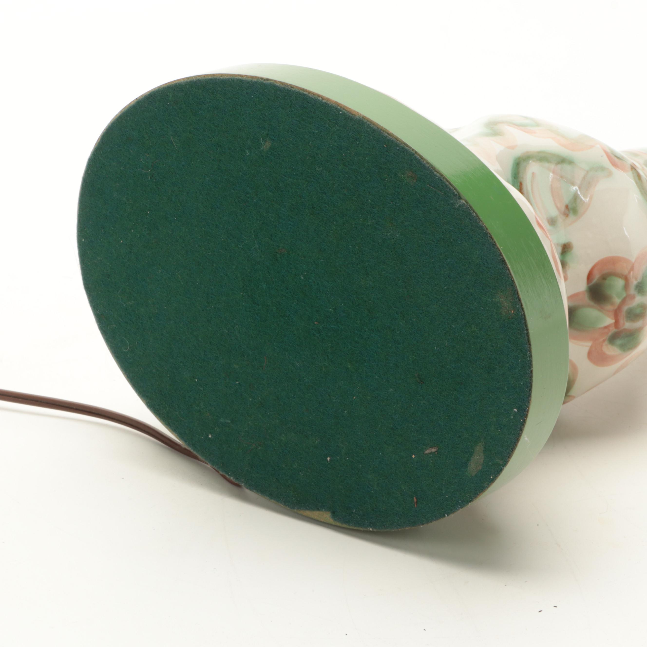 Hadley Pottery Cat Vase Table Lamp, Mid-20th Century