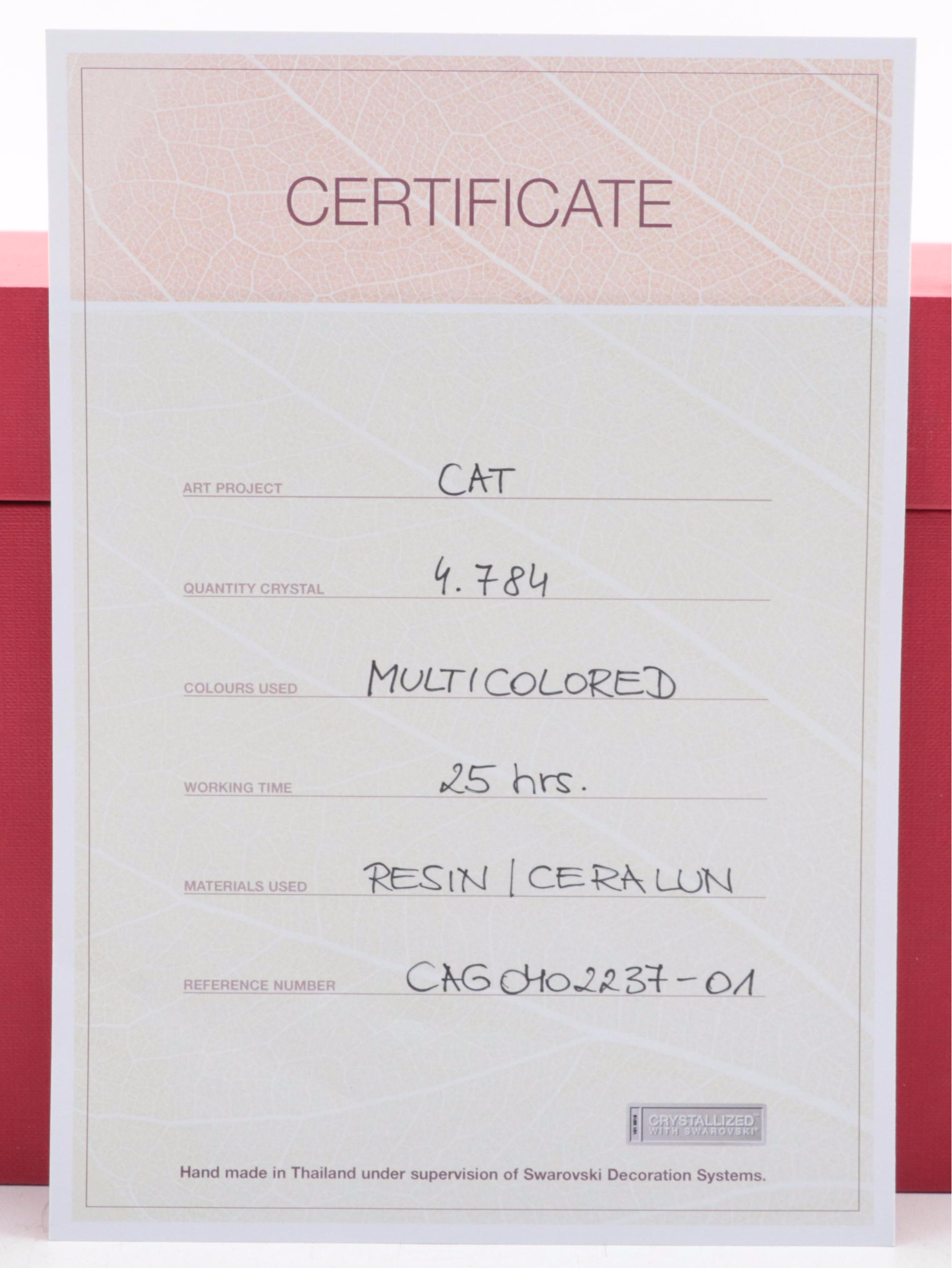 Swarovski Crystallized Resin Cat Figurine