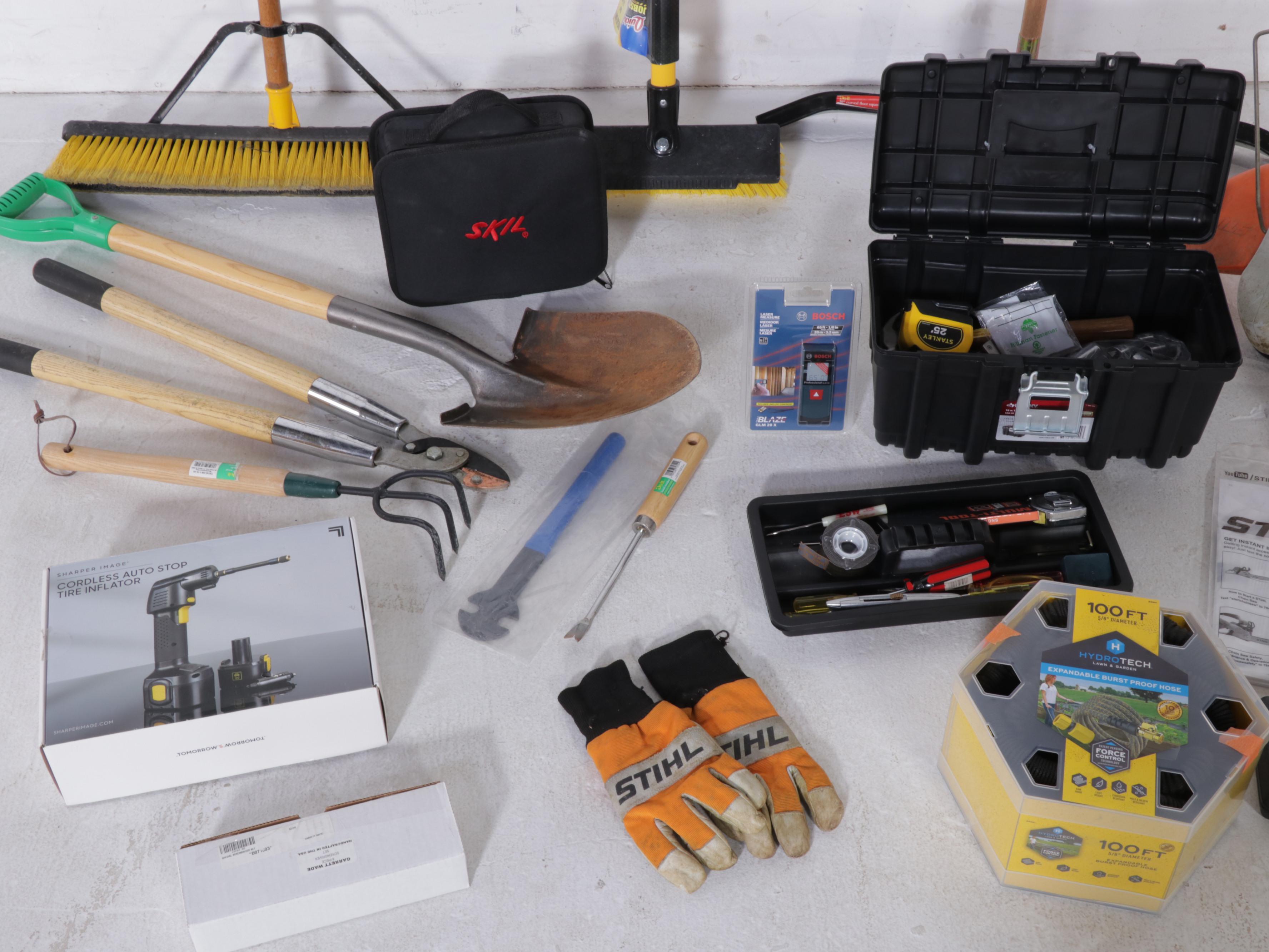 Stihl Cordless String Trimmer, Brooms, Short Handle Garden Tools and More