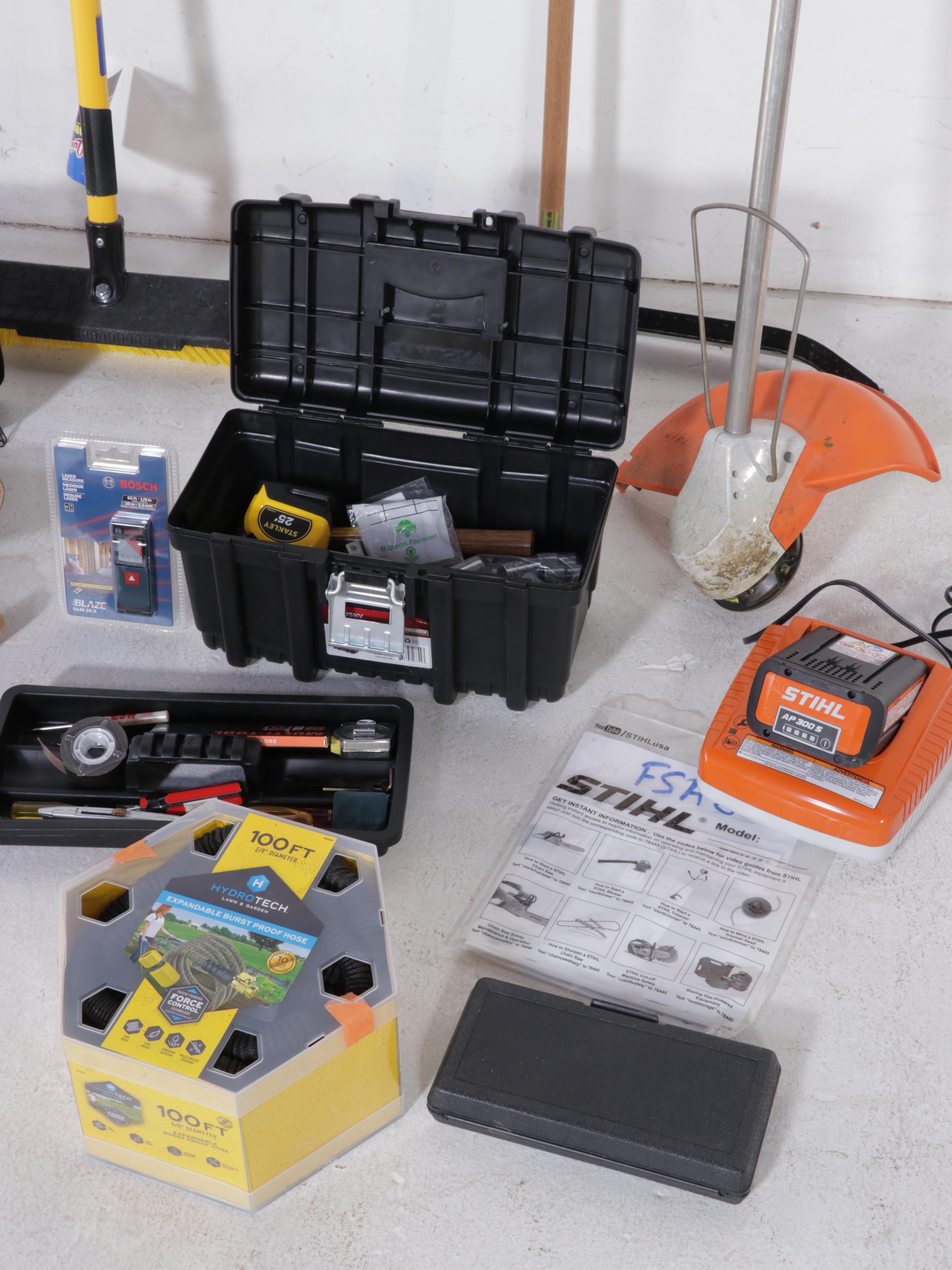 Stihl Cordless String Trimmer, Brooms, Short Handle Garden Tools and More