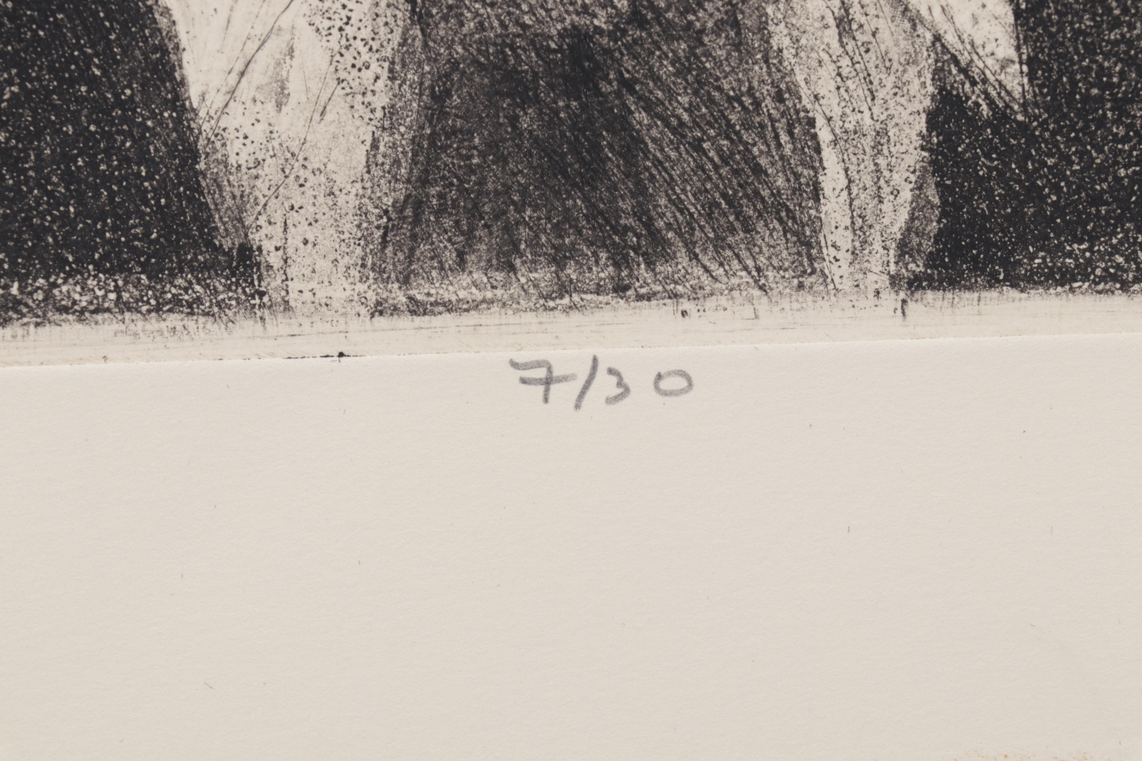 Sidney Chafetz Etching With Aquatint "George Orwell," 1984