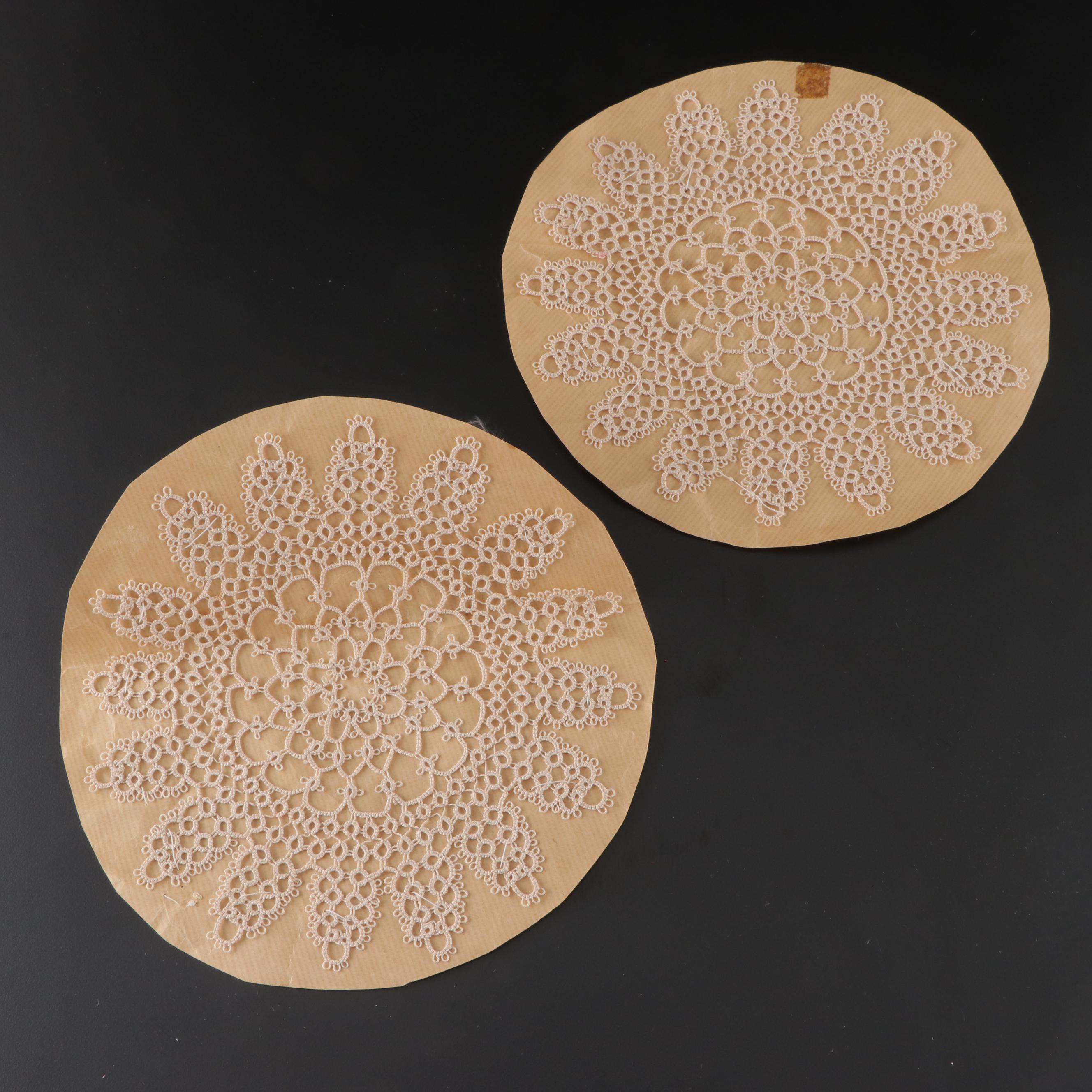 Hopi Tawa, More Sterling Silver Buttons With Folding Hand Fans, Doilies, More