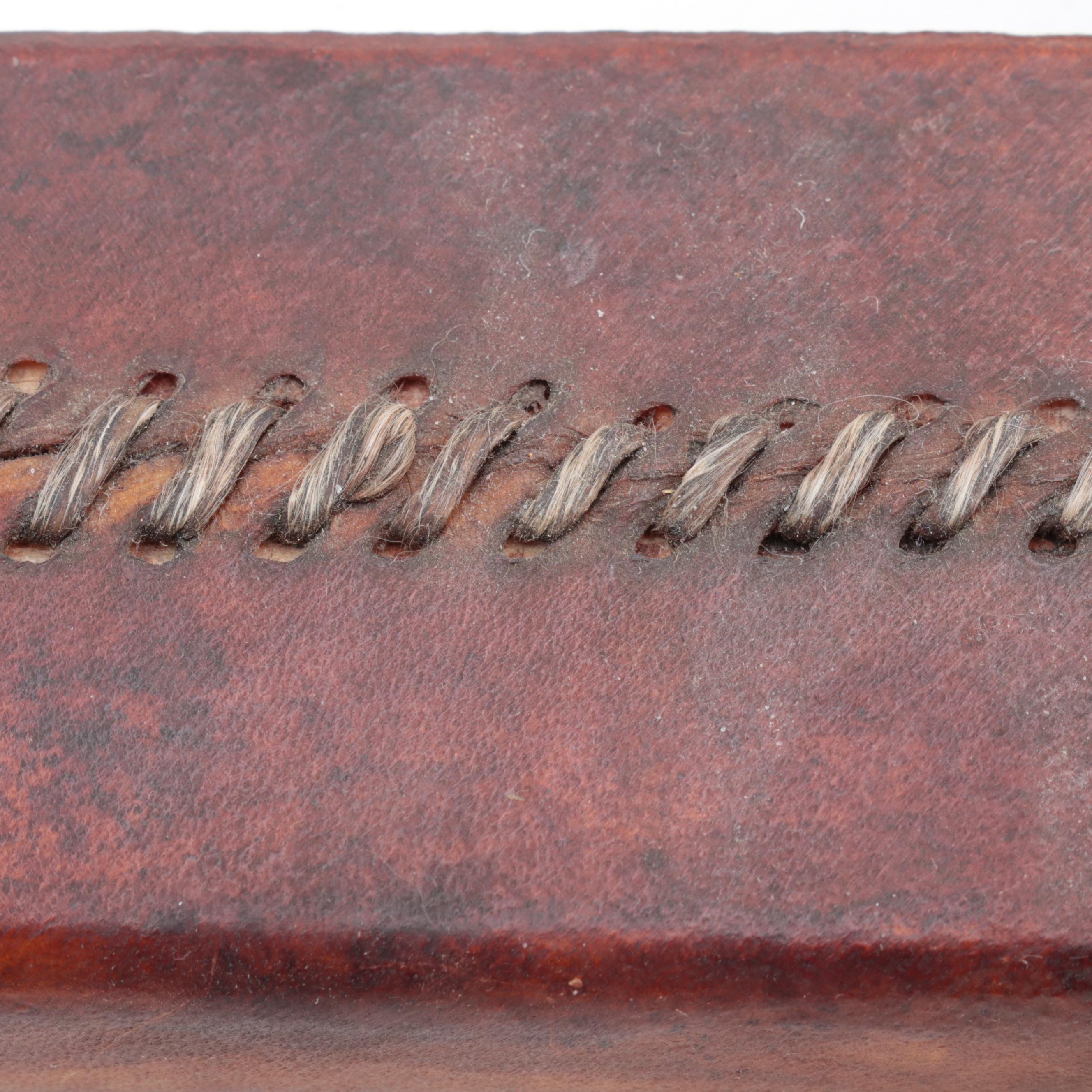 Native American Style Hand-Carved Wood Pipe With Beadwork and Fur Trim