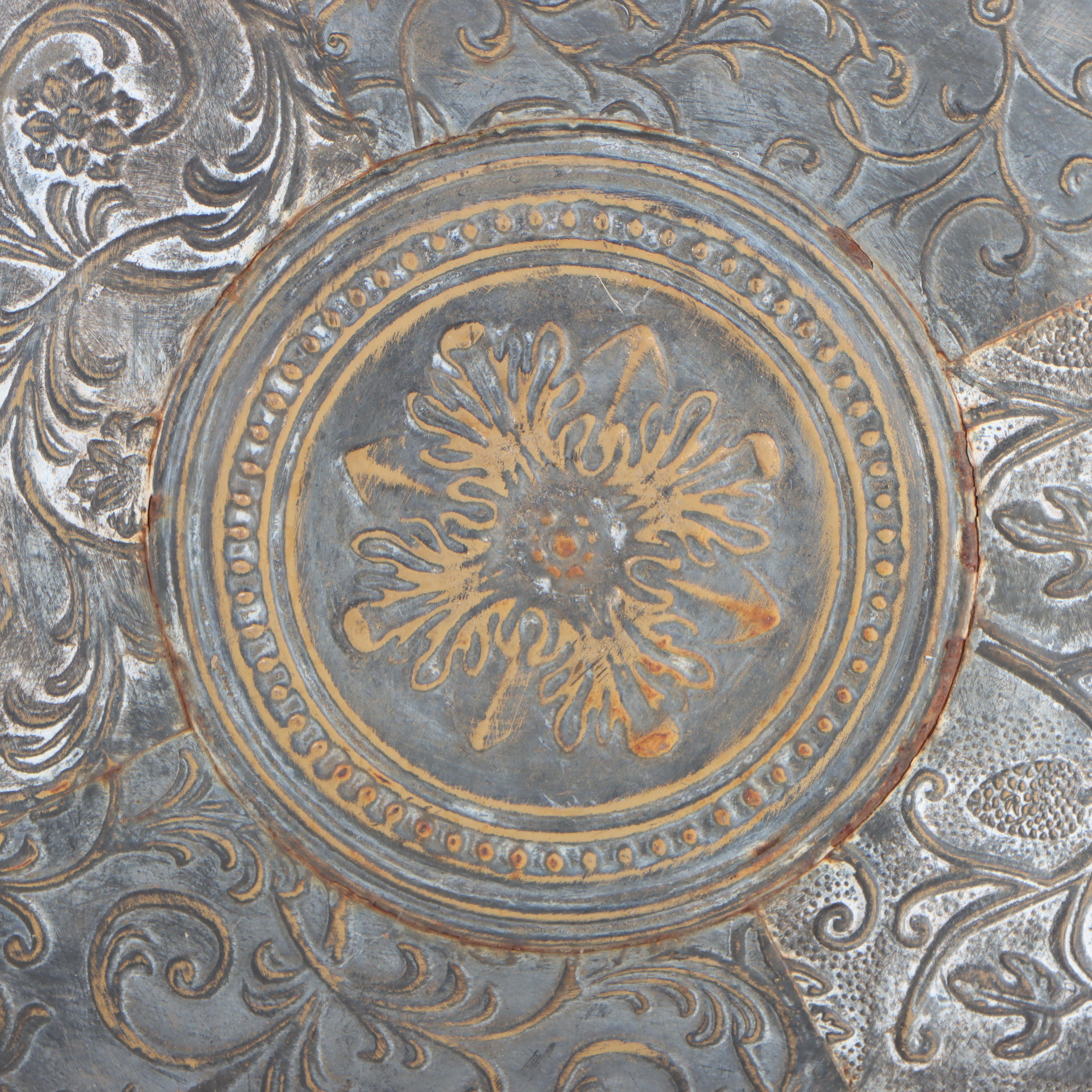 Metal Garden Trellis with Obelisk and Medallion