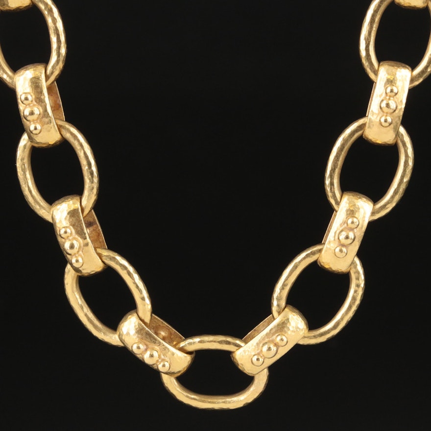 Elizabeth Locke 19K Chain Necklace