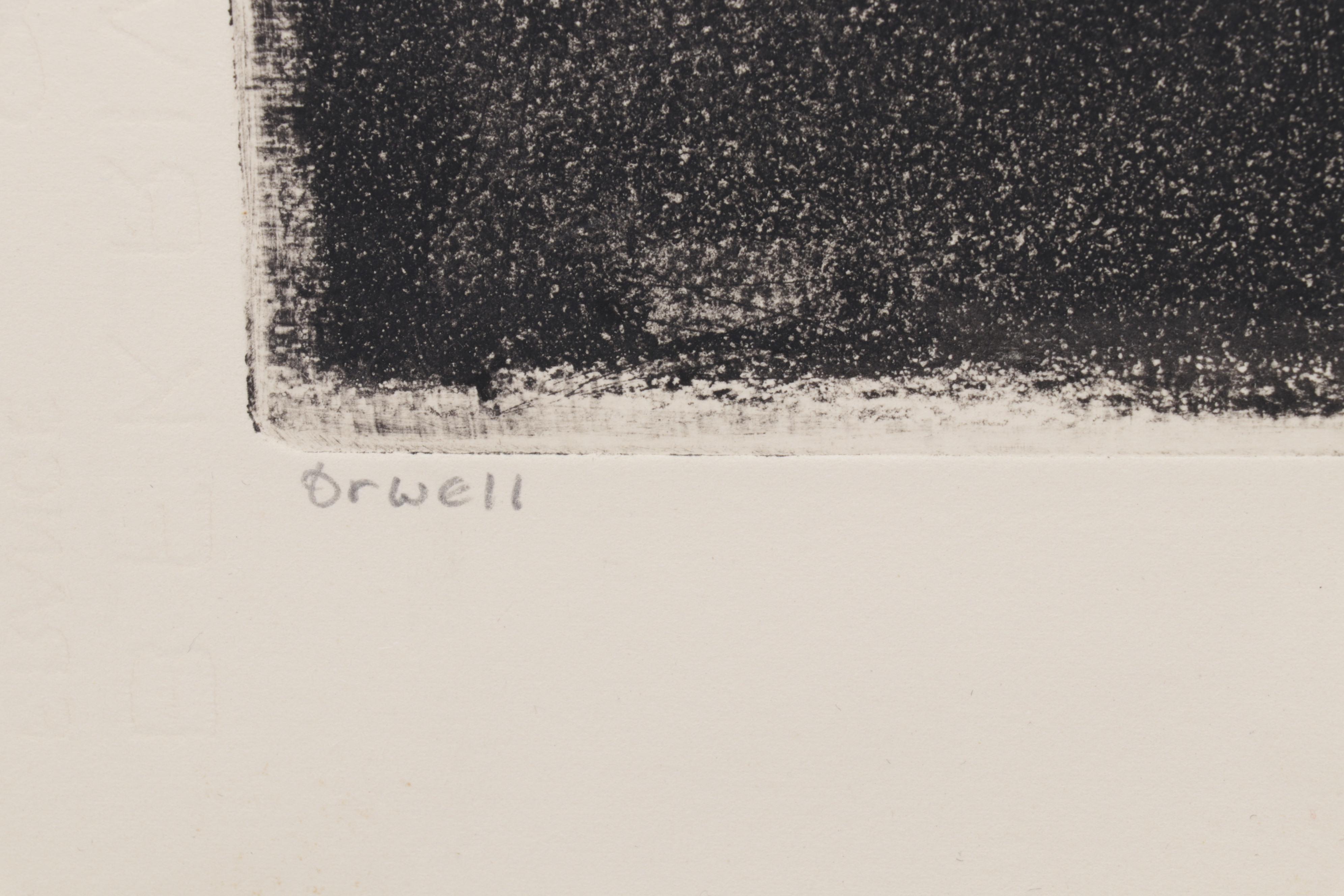 Sidney Chafetz Etching With Aquatint "George Orwell," 1984