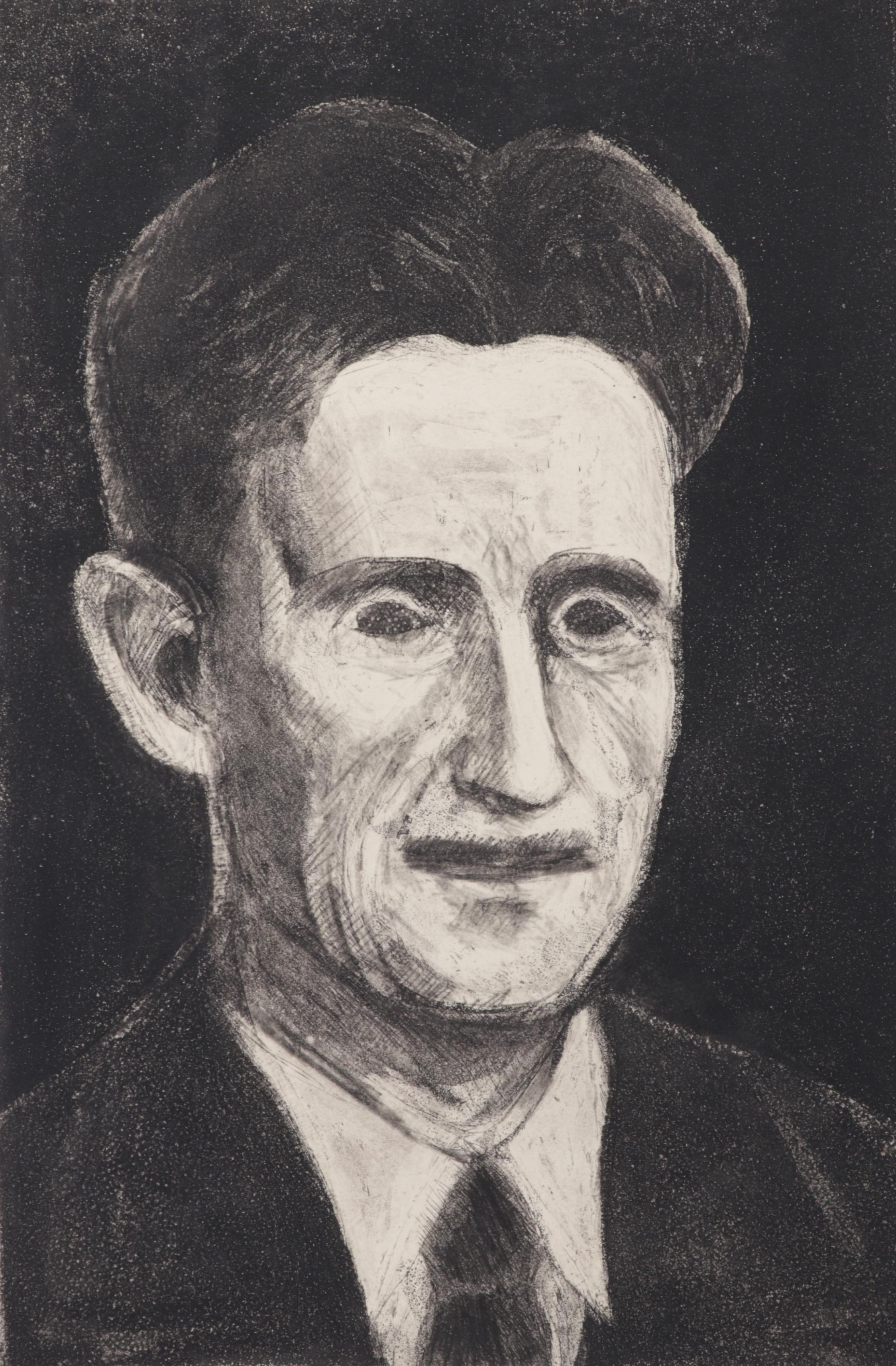 Sidney Chafetz Etching With Aquatint "George Orwell," 1984