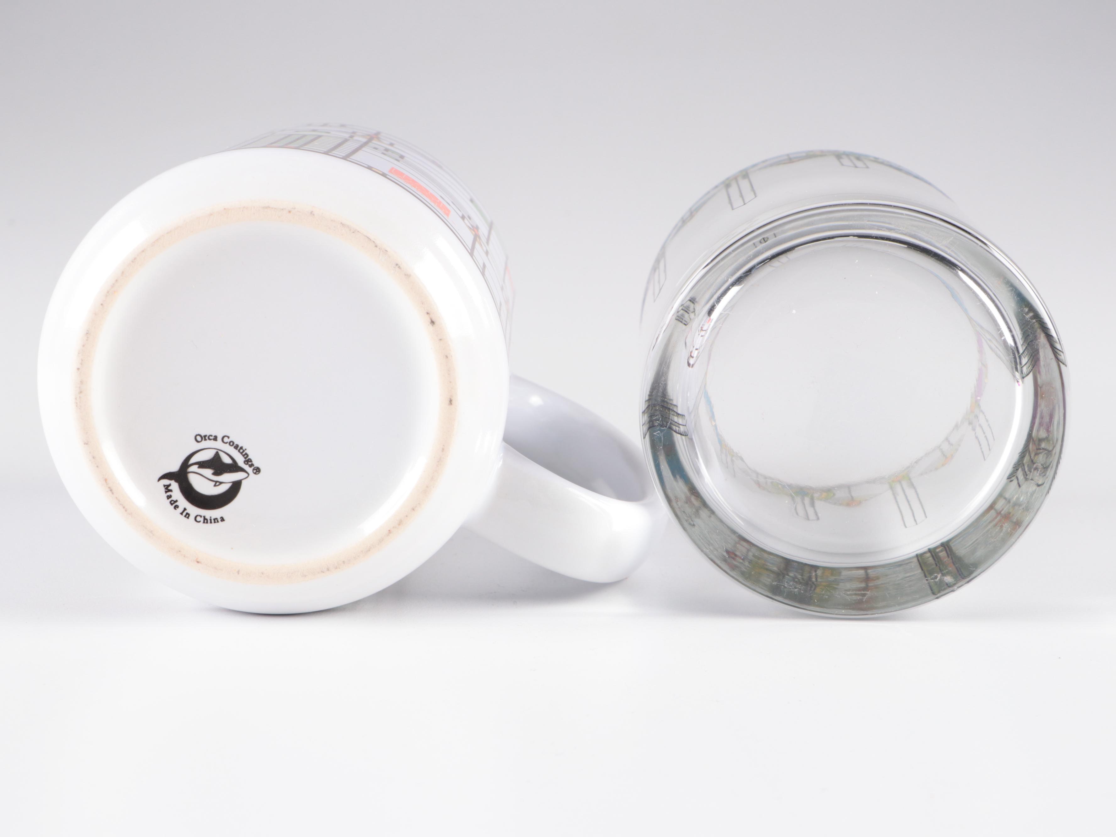 Frank Lloyd Wright Foundation "April Showers" Tumblers with Mugs and Tray