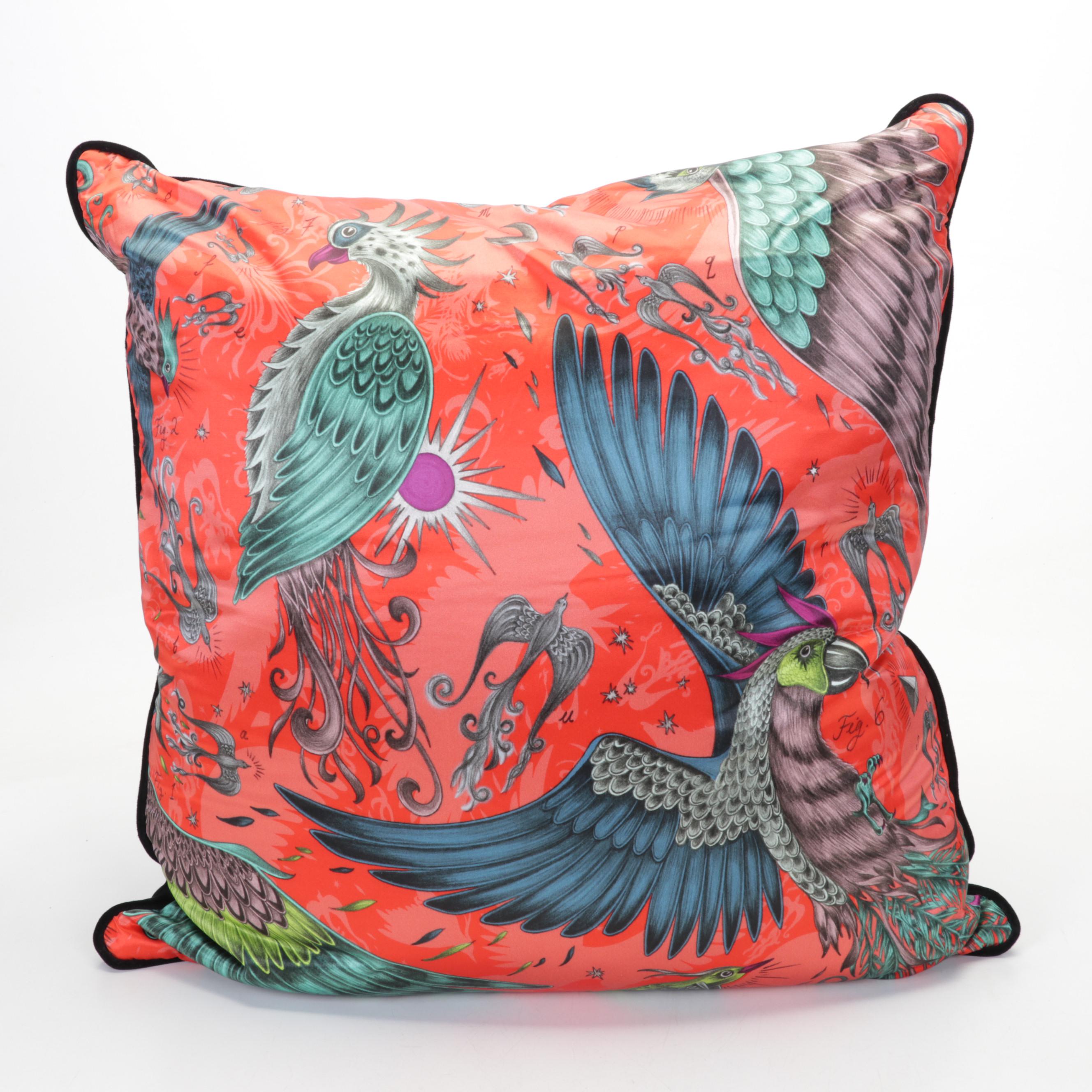 Emma Shipley Silk and Velvet "Phoenix" Throw Pillows