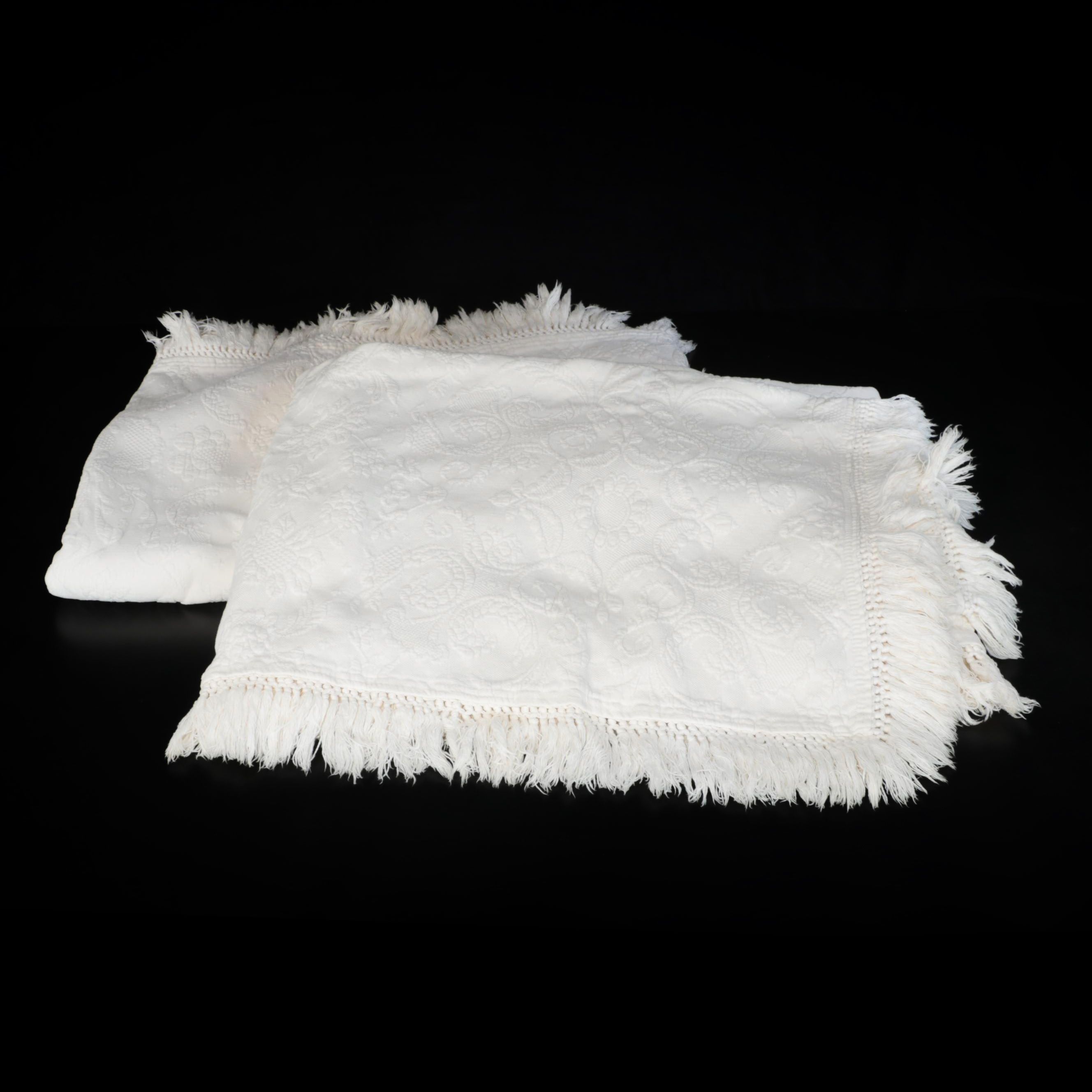 Bates "Queen Elizabeth" Twin Cotton Matelasse Coverlet