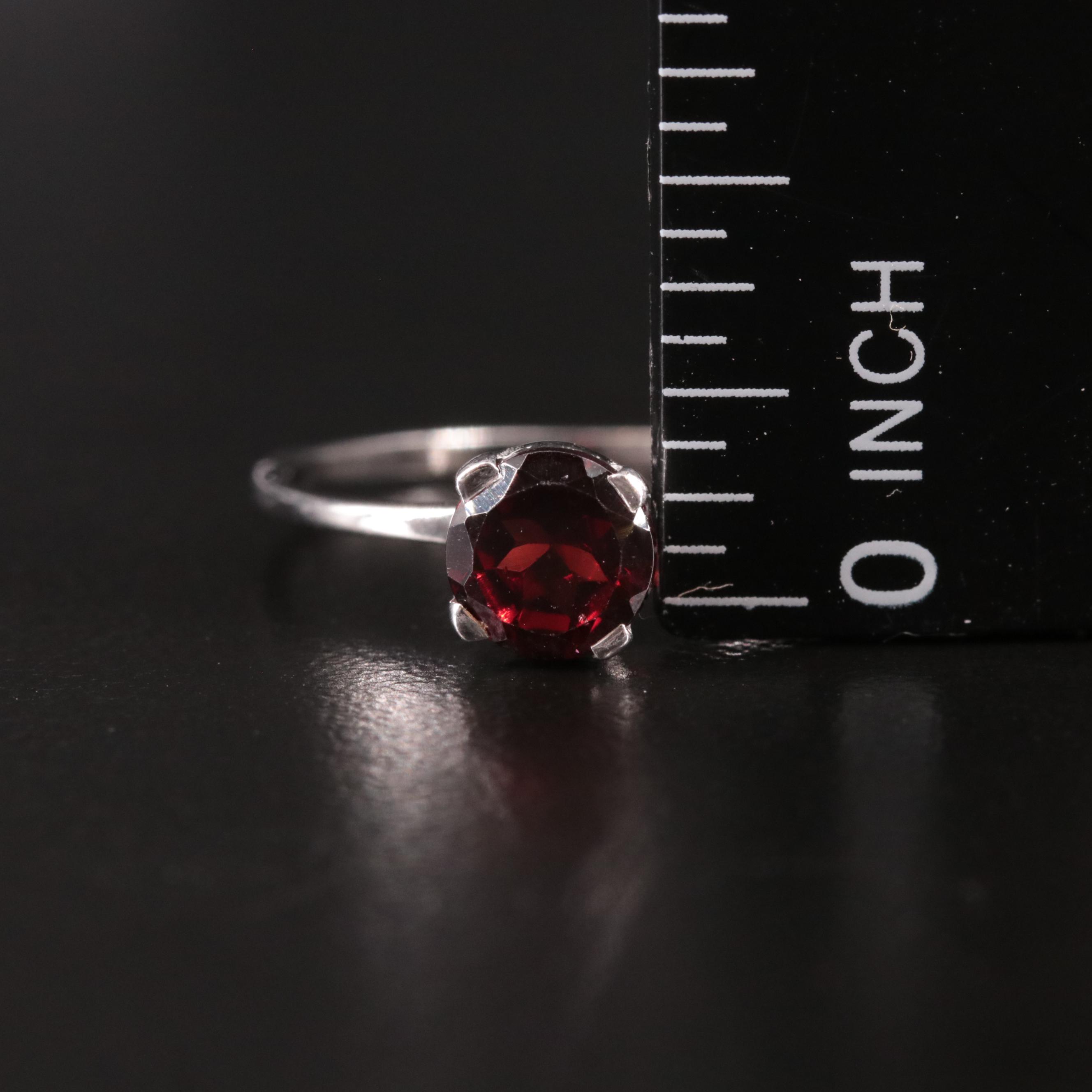 Sterling Garnet Ring