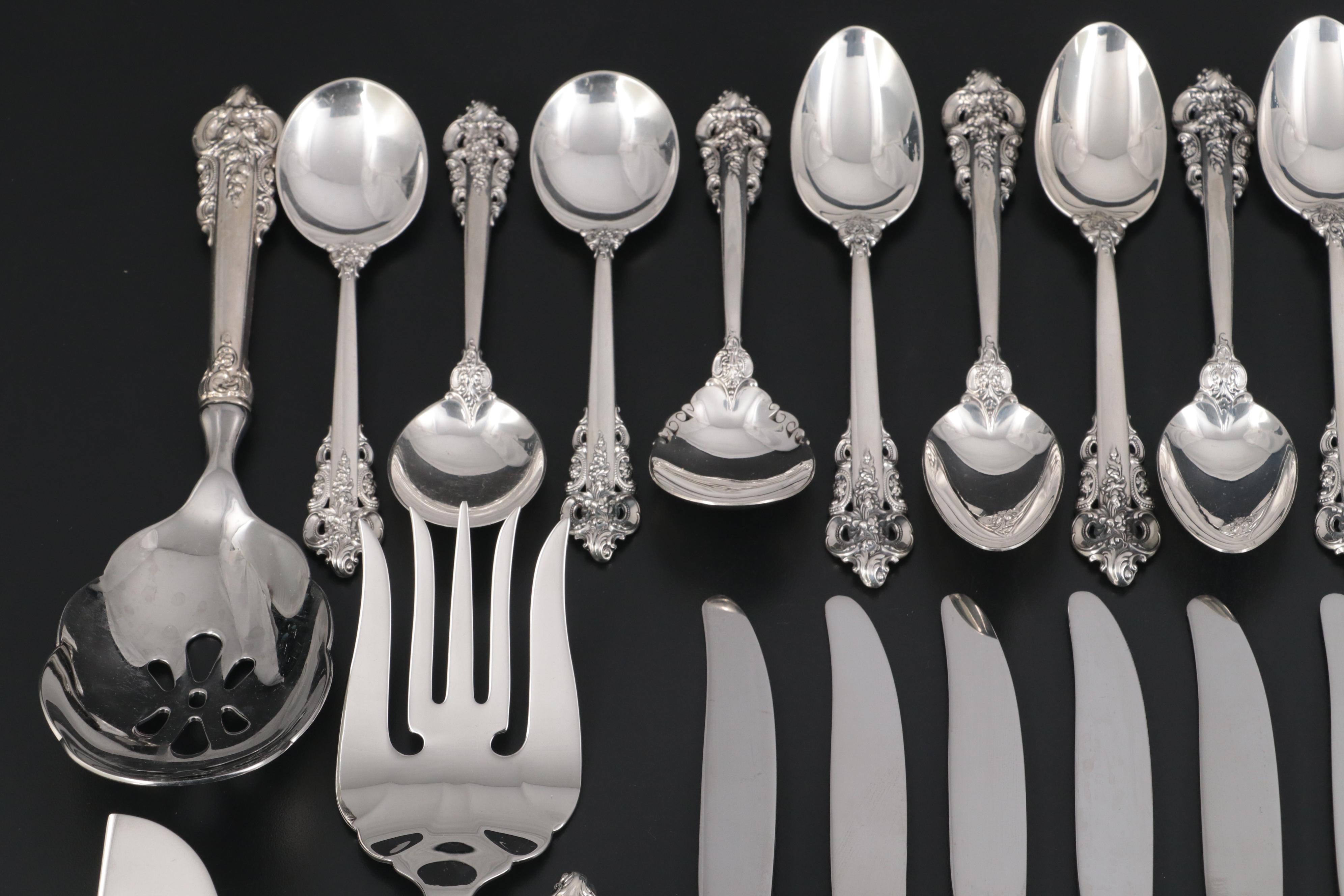 Wallace "Grande Baroque" Sterling Silver Flatware and Serving Utensils