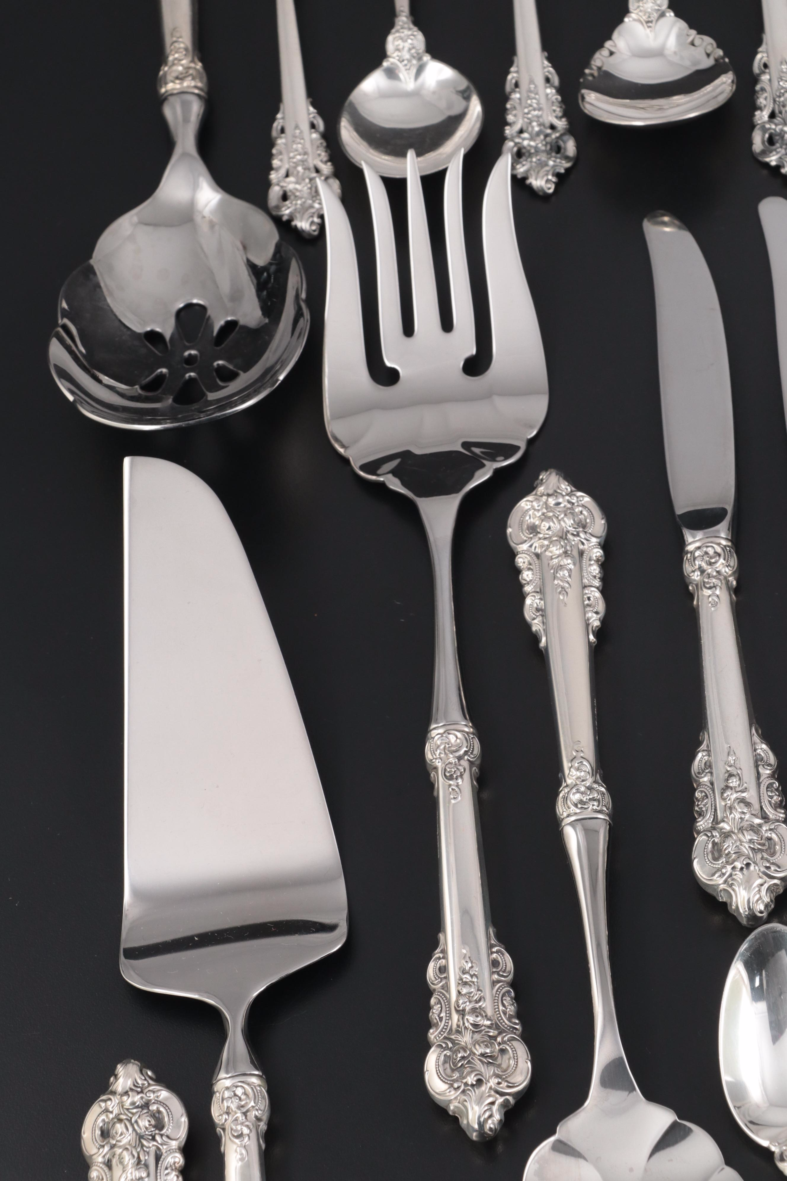 Wallace "Grande Baroque" Sterling Silver Flatware and Serving Utensils