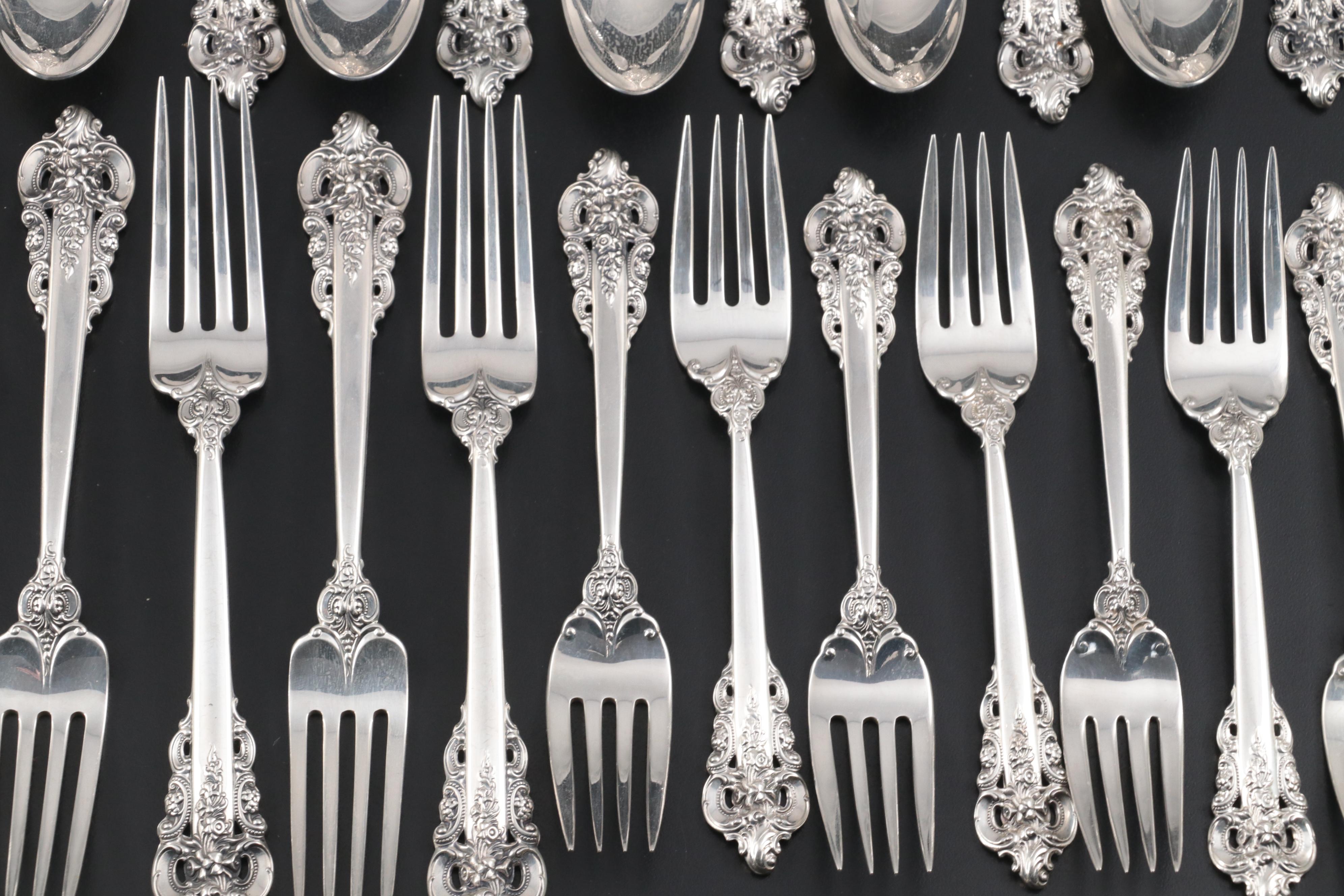 Wallace "Grande Baroque" Sterling Silver Flatware and Serving Utensils