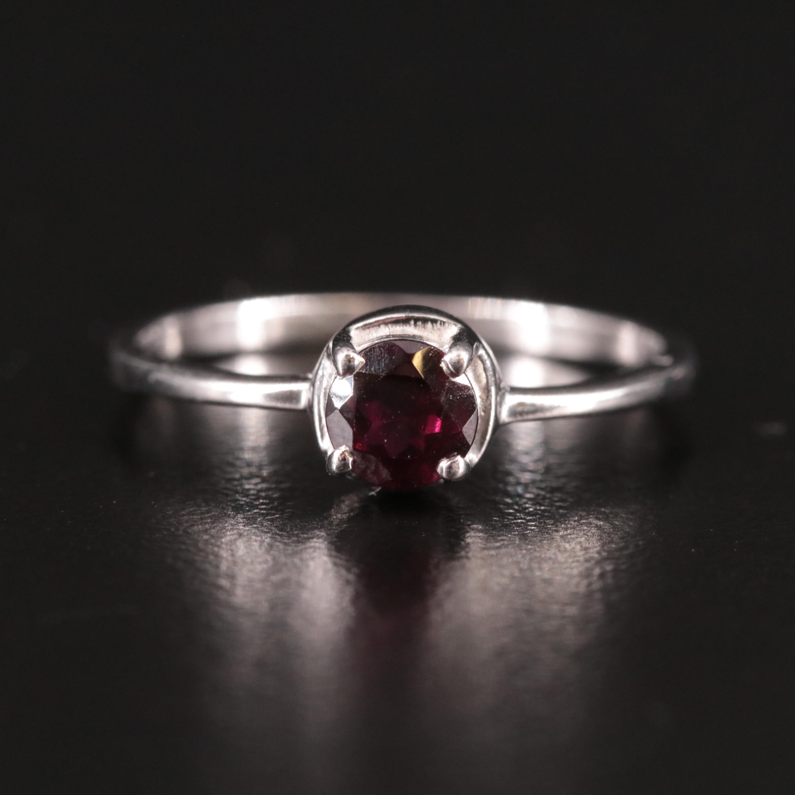 Sterling Garnet Ring