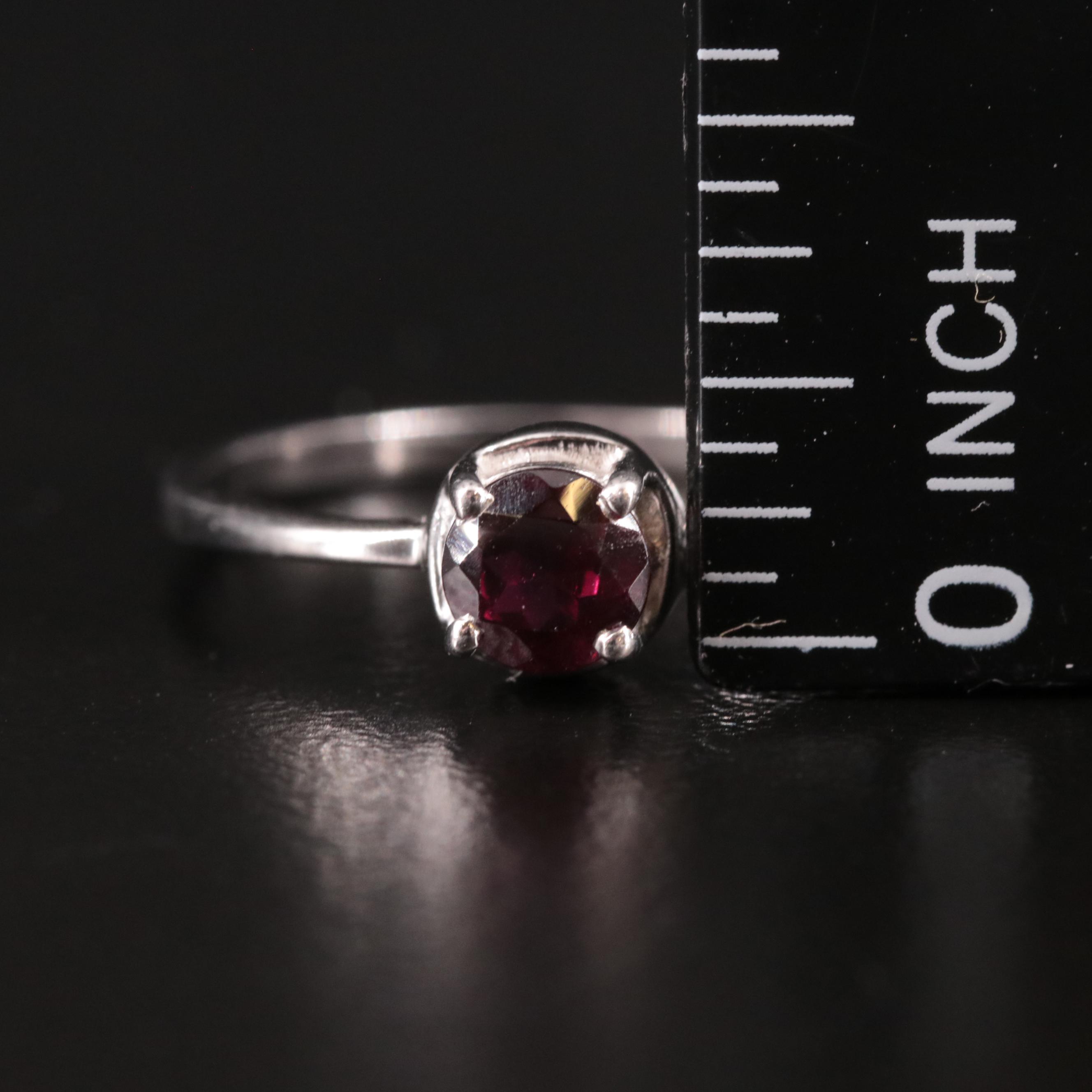 Sterling Garnet Ring