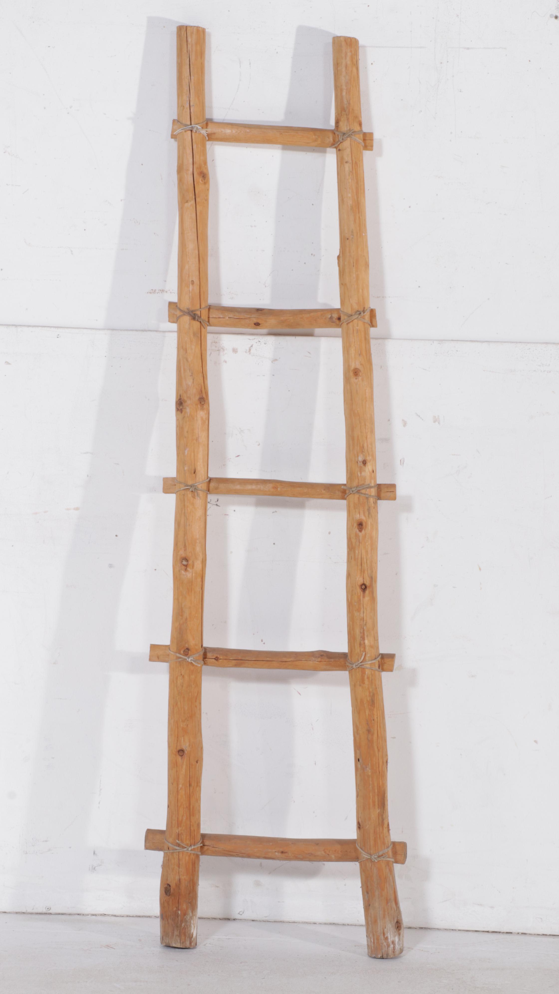 Handmade Primitive Pine Ladder