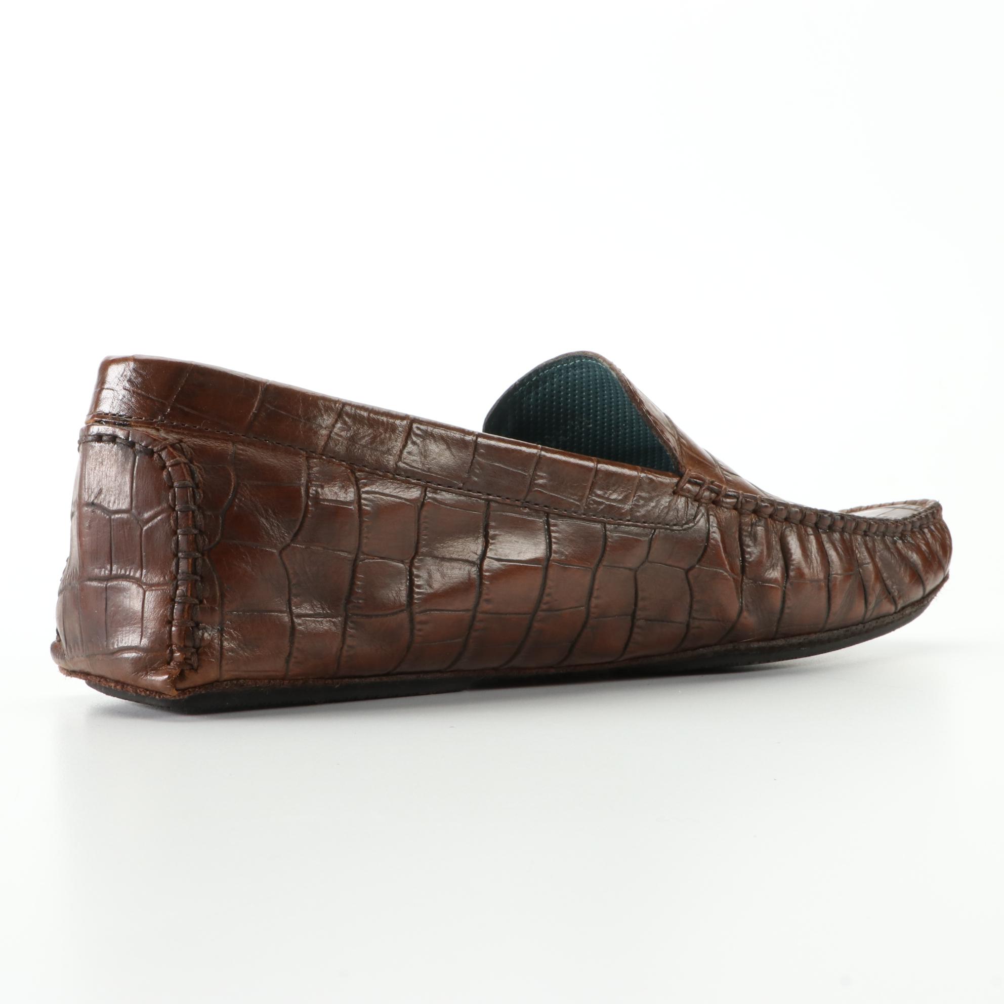 Men's Cole Haan Loafers in Leather and Croc-Embossed Leather