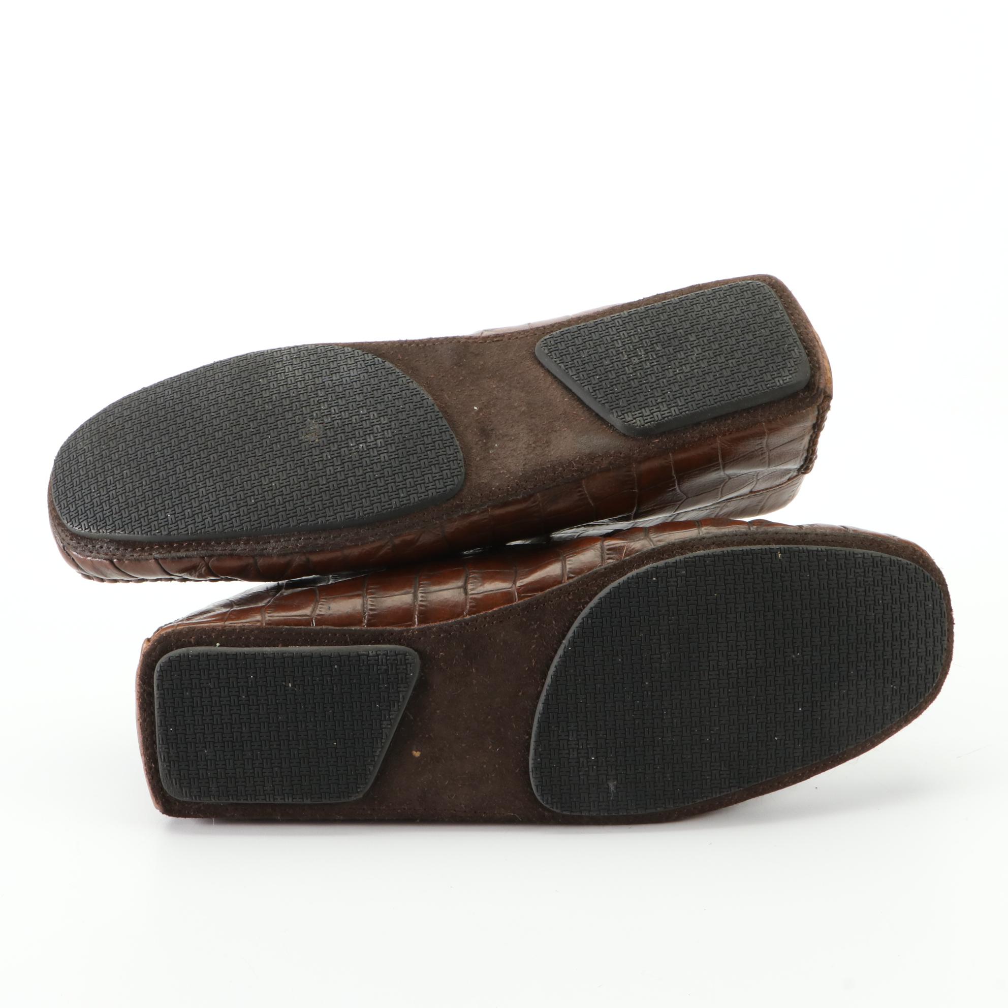 Men's Cole Haan Loafers in Leather and Croc-Embossed Leather