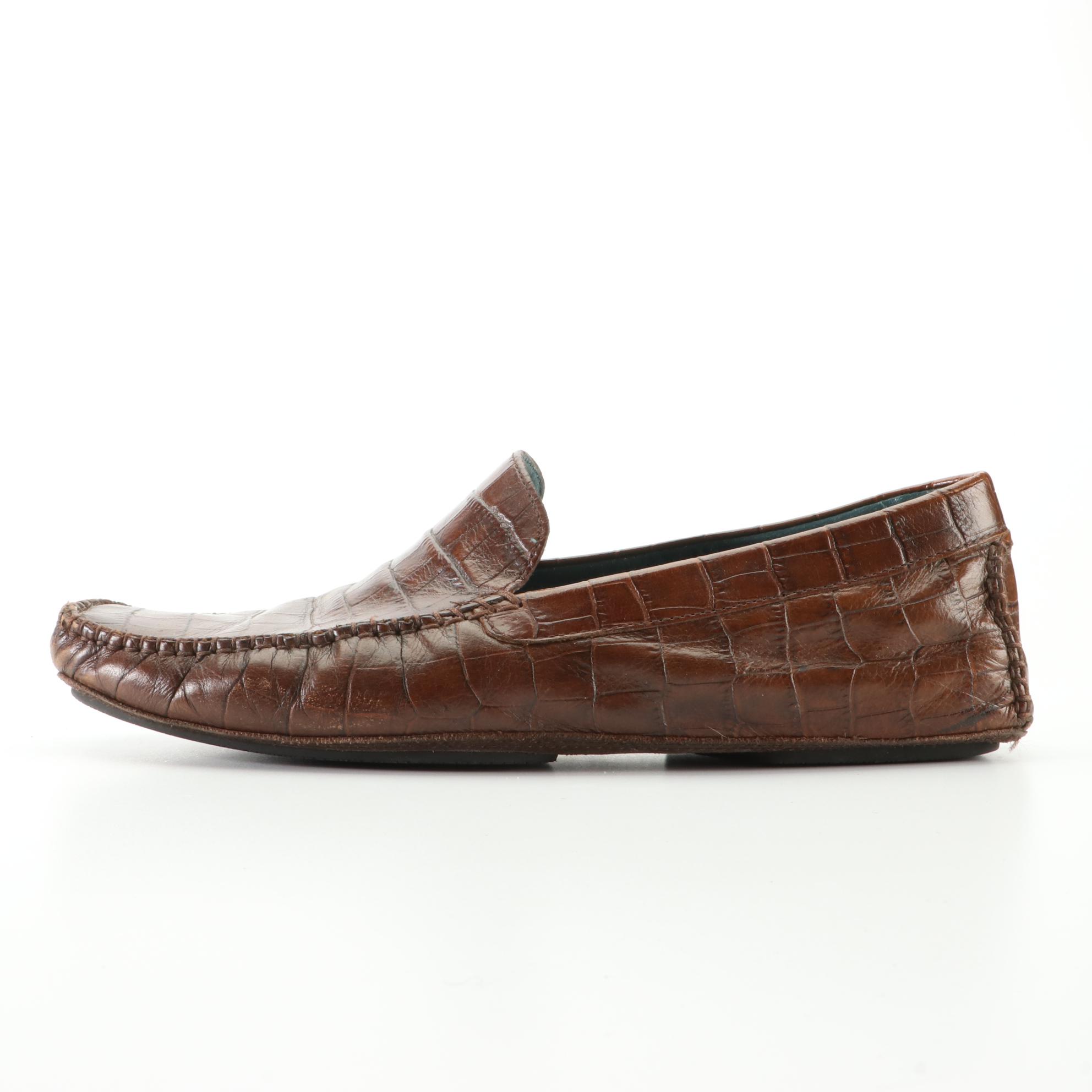 Men's Cole Haan Loafers in Leather and Croc-Embossed Leather