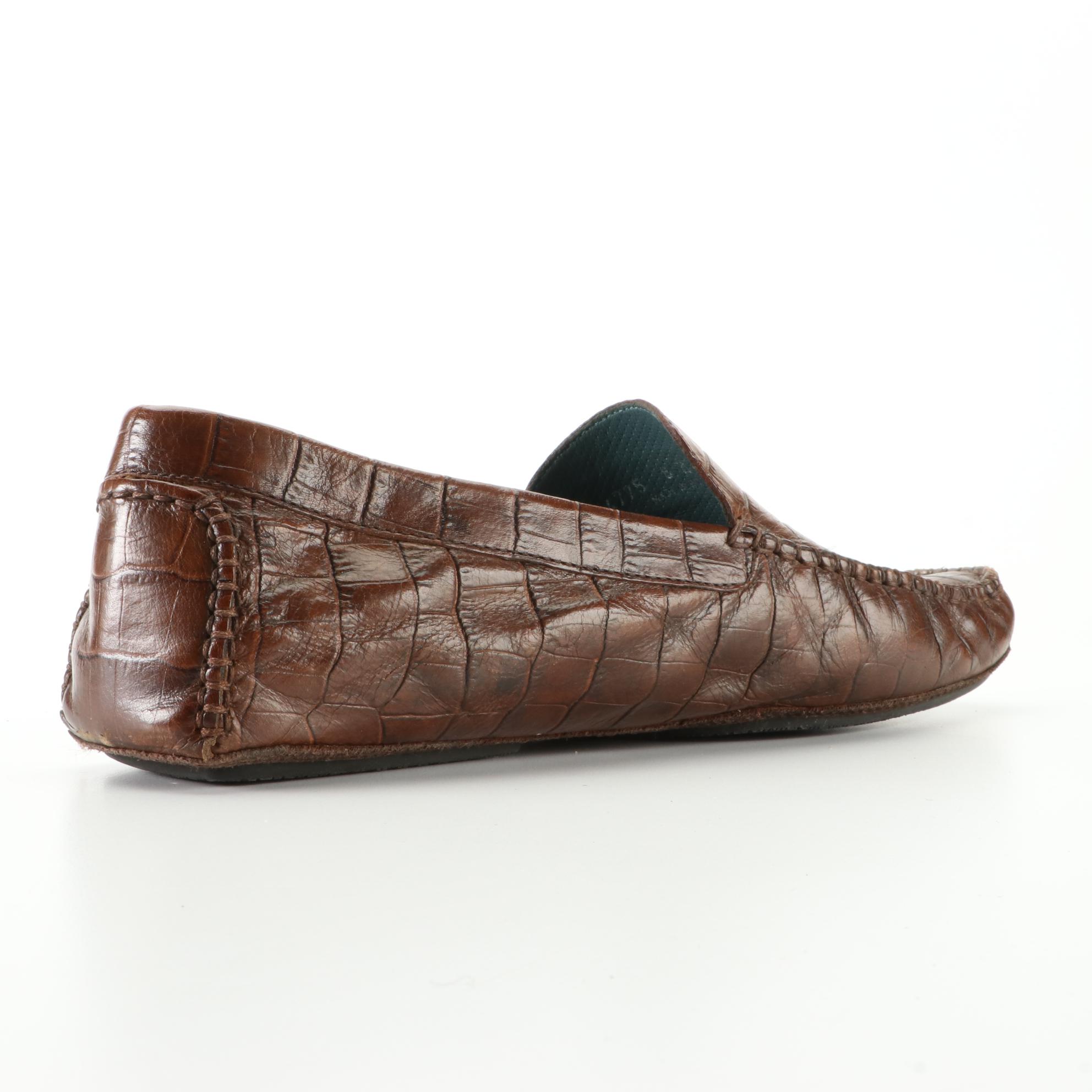 Men's Cole Haan Loafers in Leather and Croc-Embossed Leather