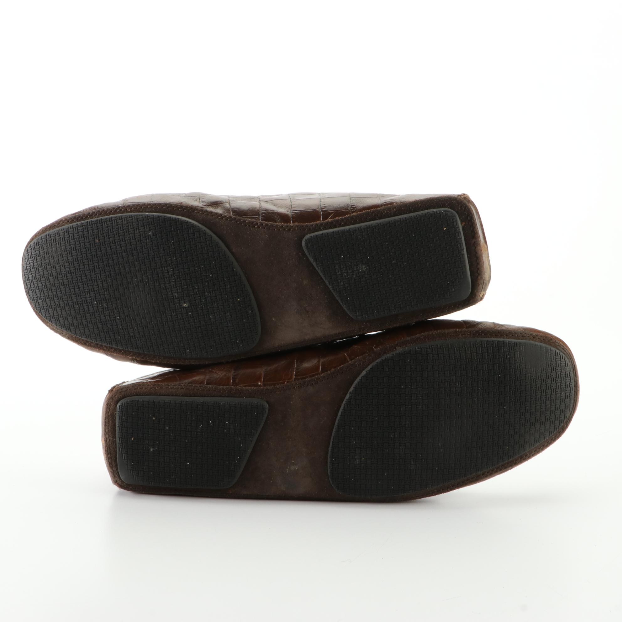 Men's Cole Haan Loafers in Leather and Croc-Embossed Leather