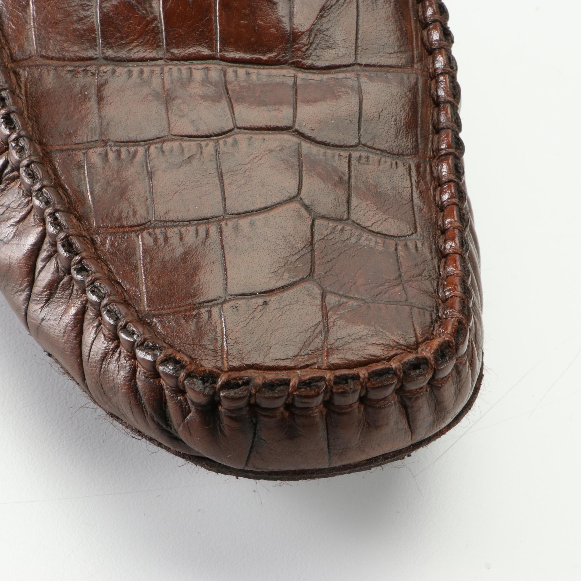 Men's Cole Haan Loafers in Leather and Croc-Embossed Leather