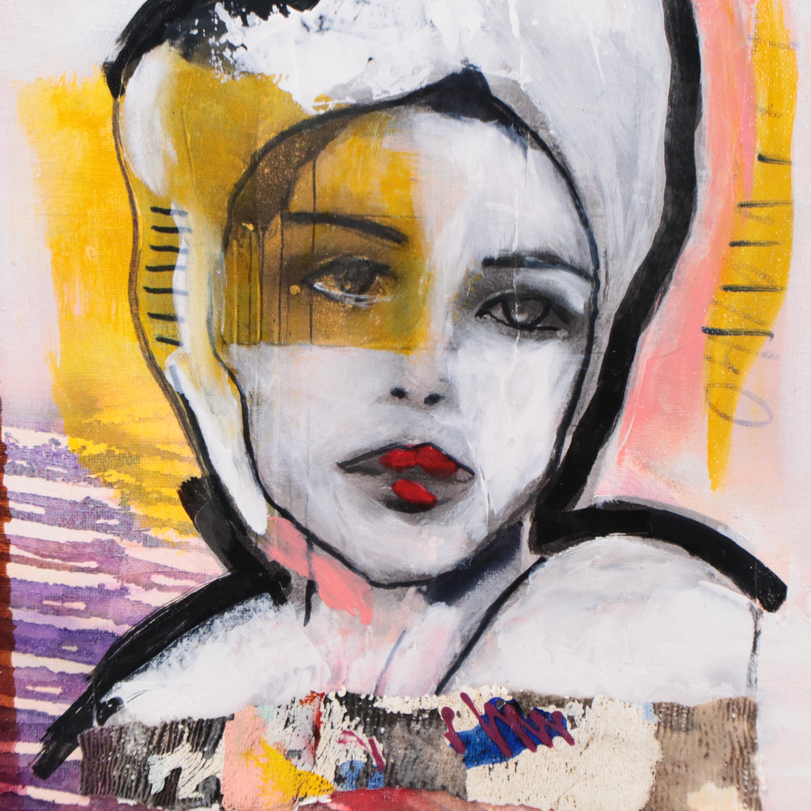 Milagros Pongo International Women's Day Mixed Media Painting "Emma"