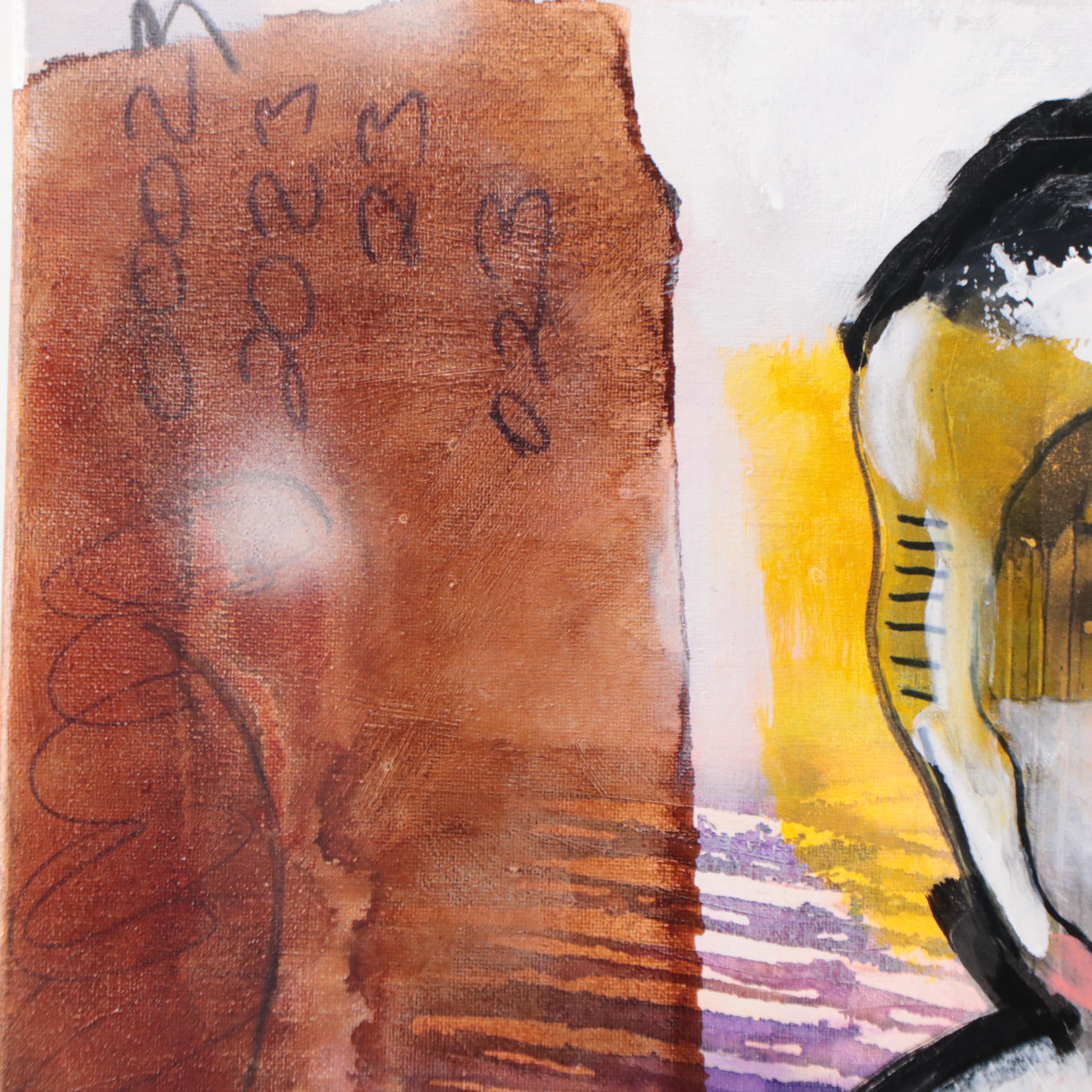 Milagros Pongo International Women's Day Mixed Media Painting "Emma"