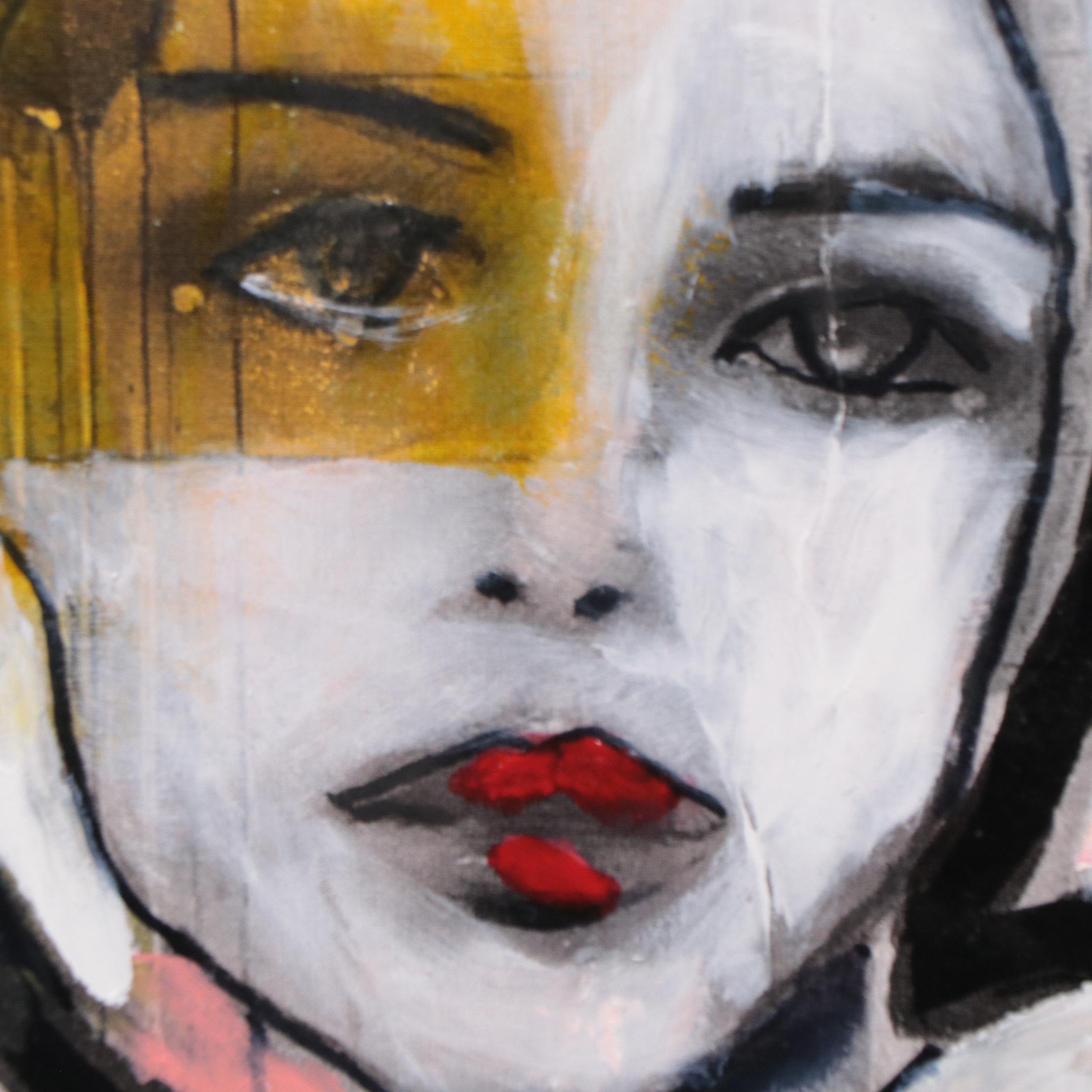 Milagros Pongo International Women's Day Mixed Media Painting "Emma"