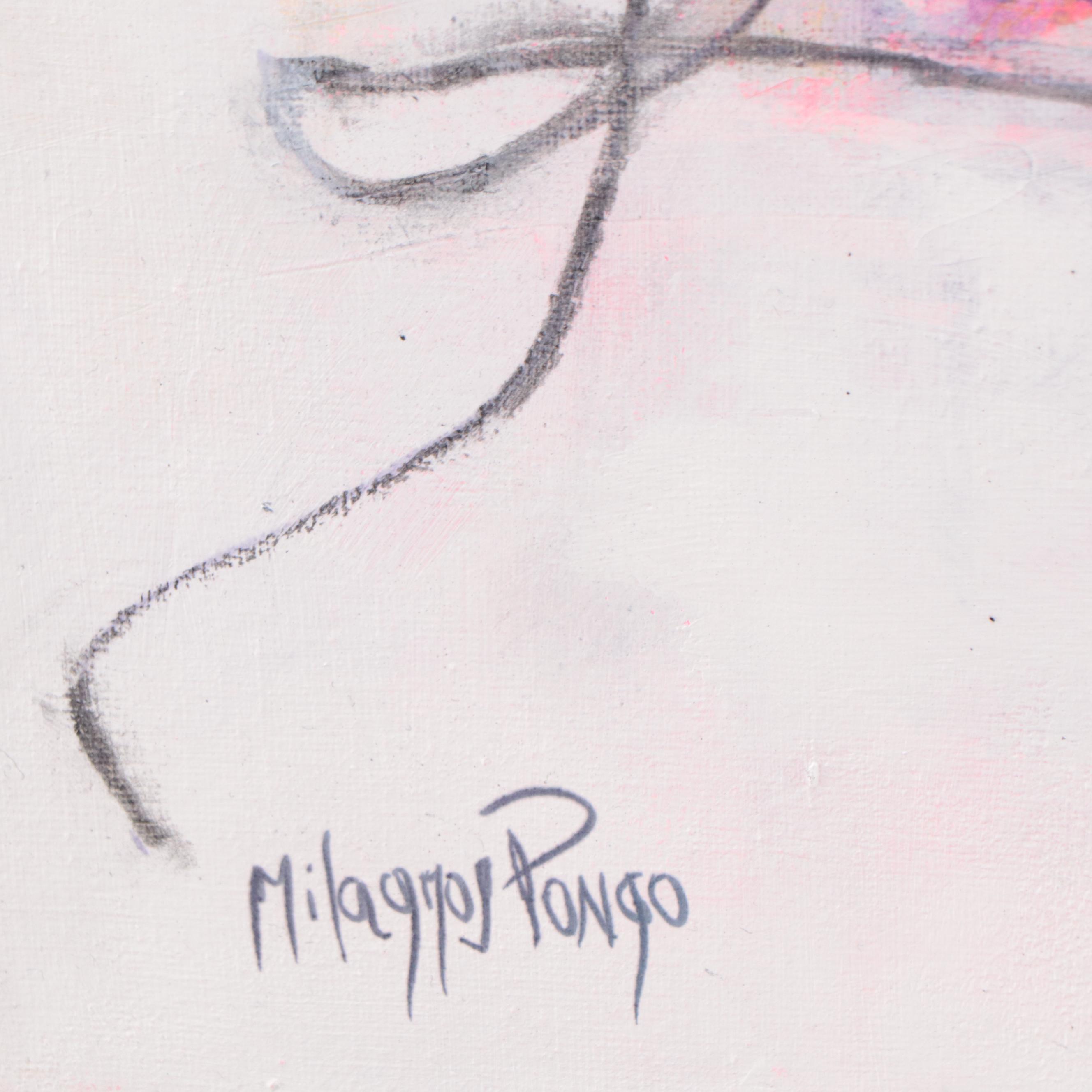 Milagros Pongo International Women's Day Mixed Media Painting "Emma"
