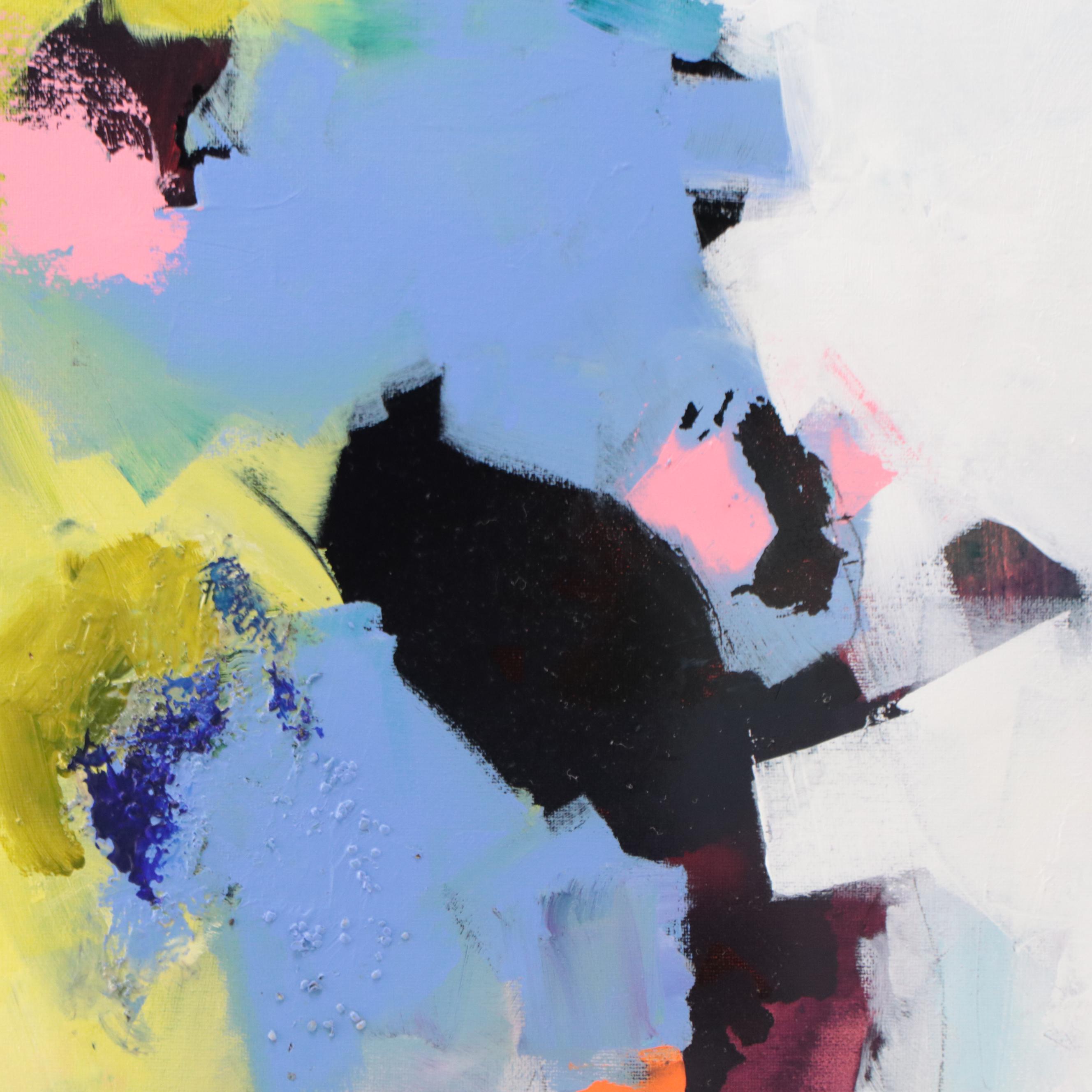 Milagros Pongo Abstract Mixed Media Painting "Spring Dream," 21st Century