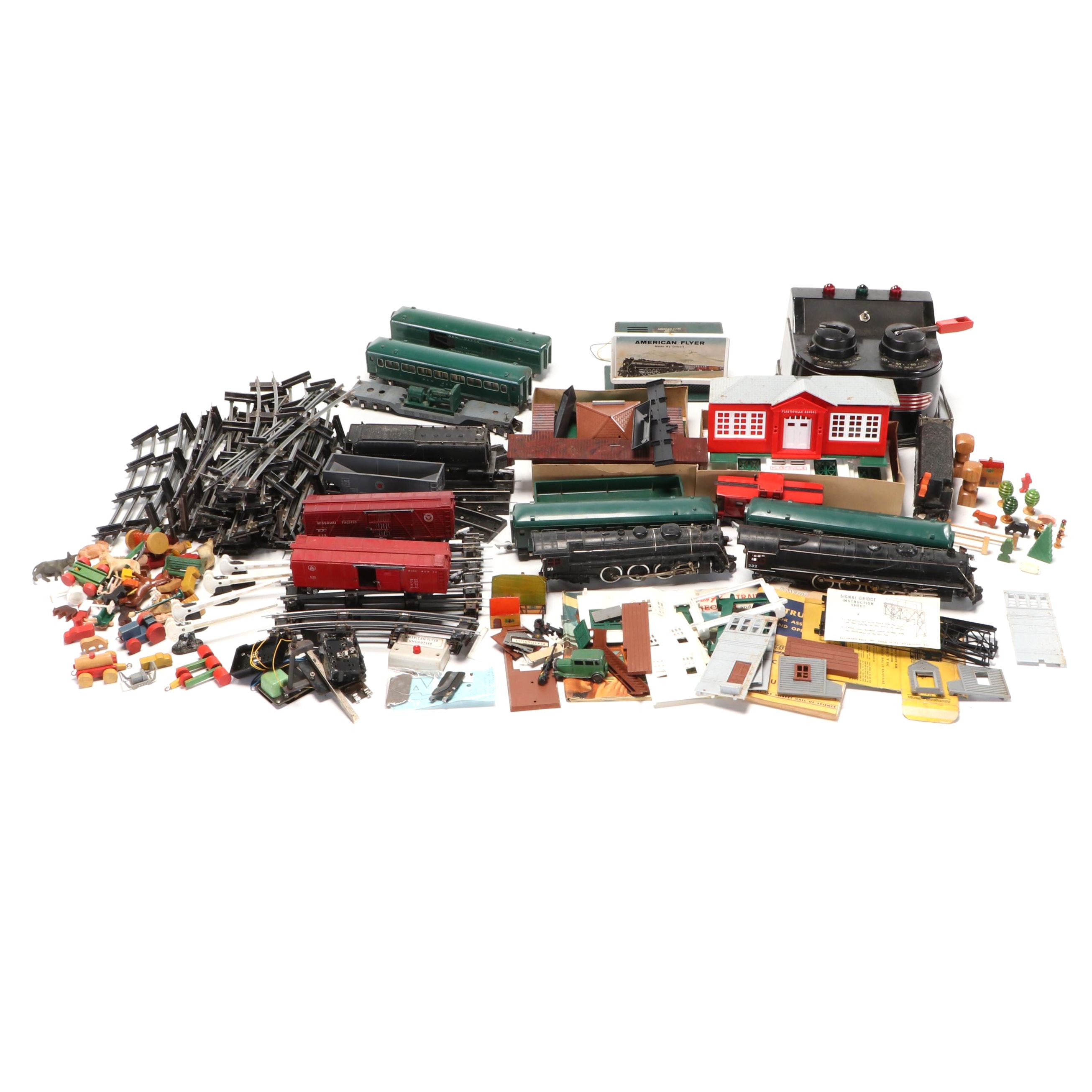 American Flyer and Assorted Train and Railroad Scenery Collection