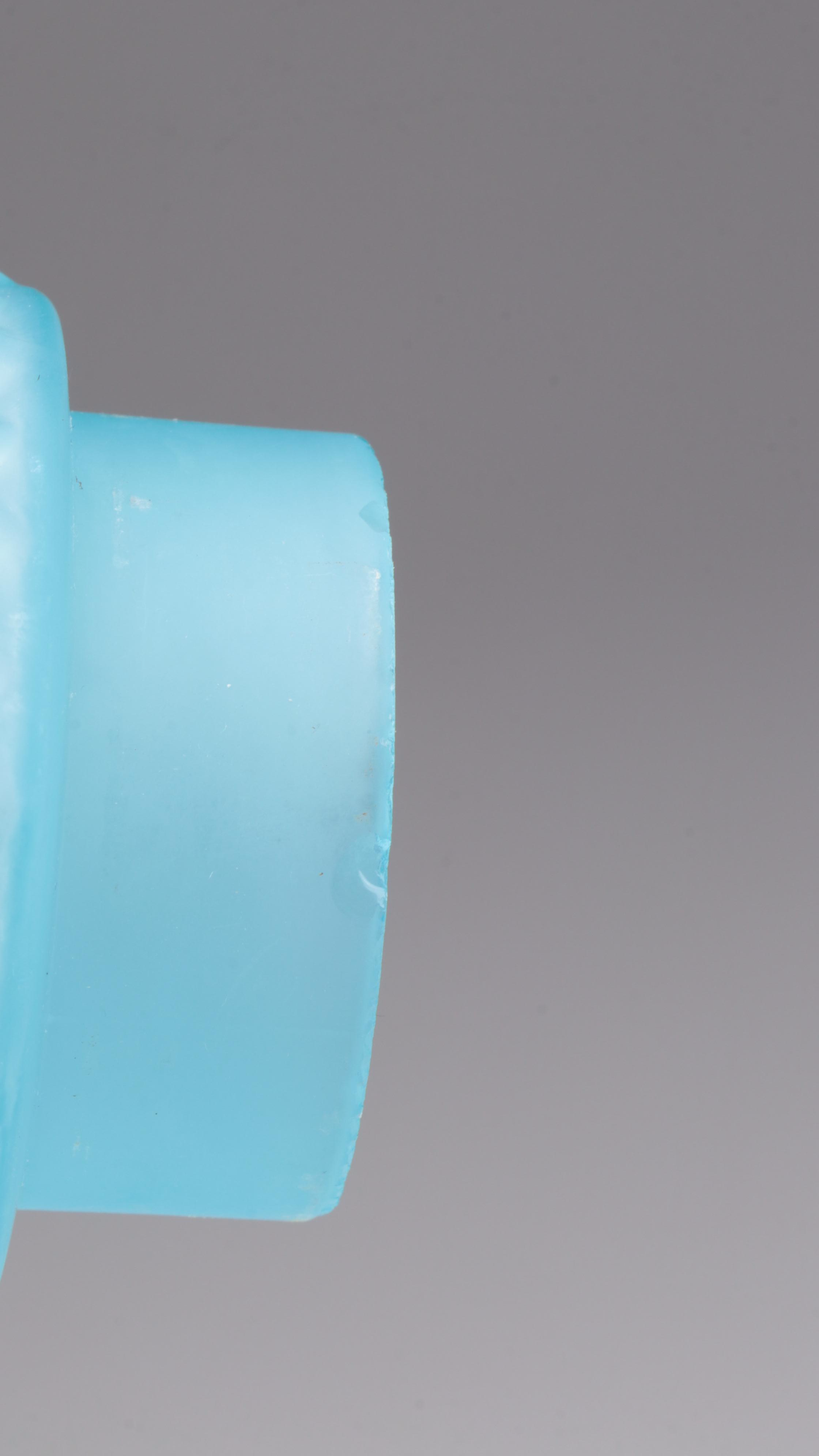 Art Deco Blue Satin Glass Torpedo Boudoir Lamp Pair