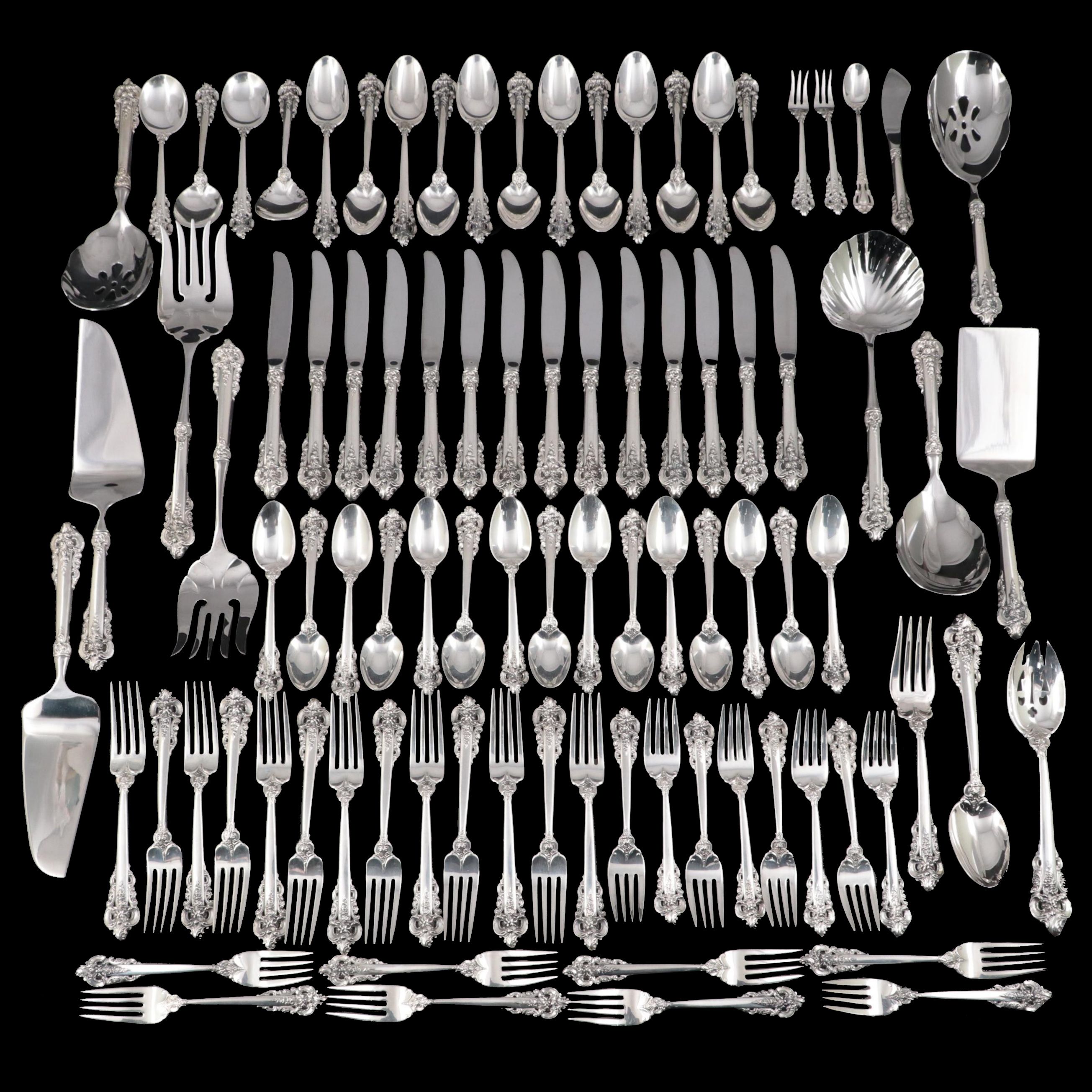 Wallace "Grande Baroque" Sterling Silver Flatware and Serving Utensils