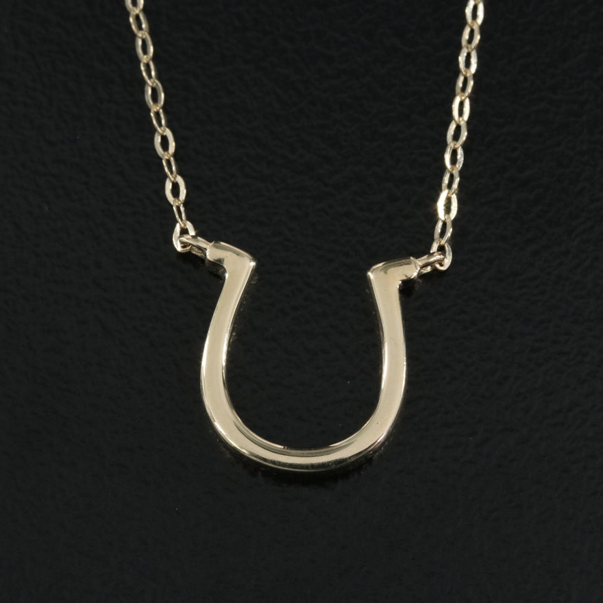 14K Lucky Horseshoe Necklace