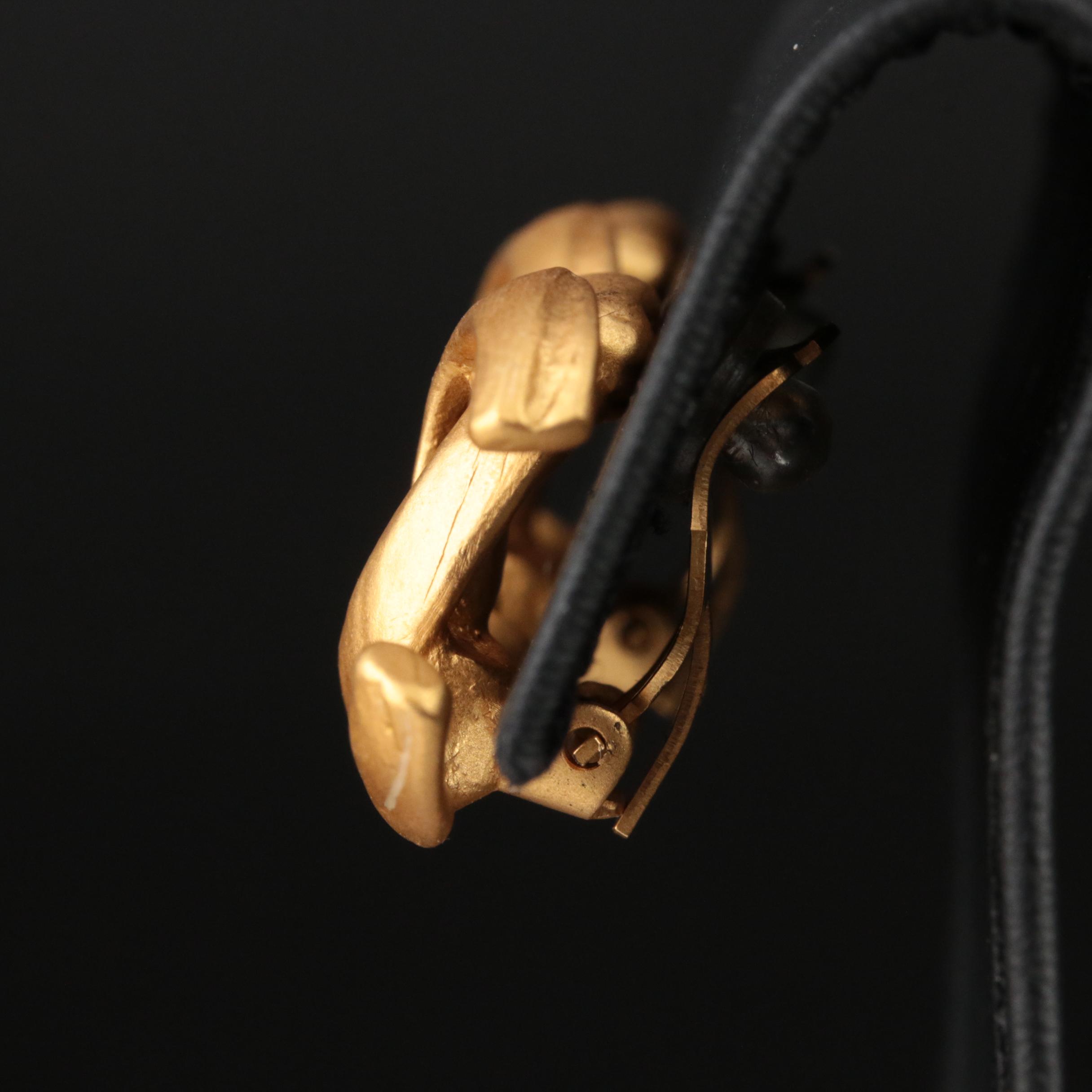 Chanel Double C Logo Earrings