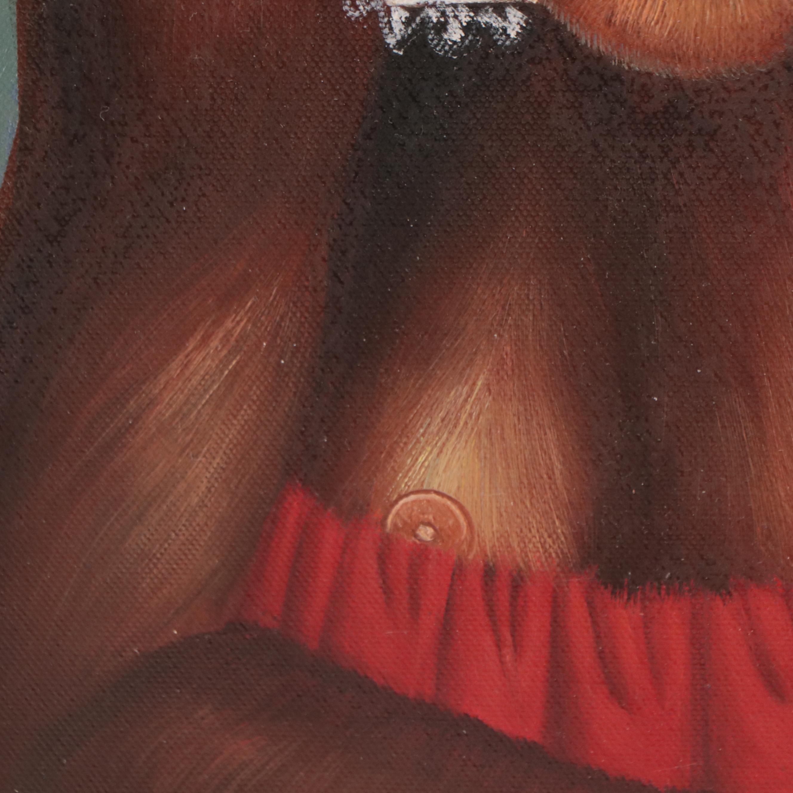 Oil Painting After Donald Roller Wilson of Monkey, 21st Century