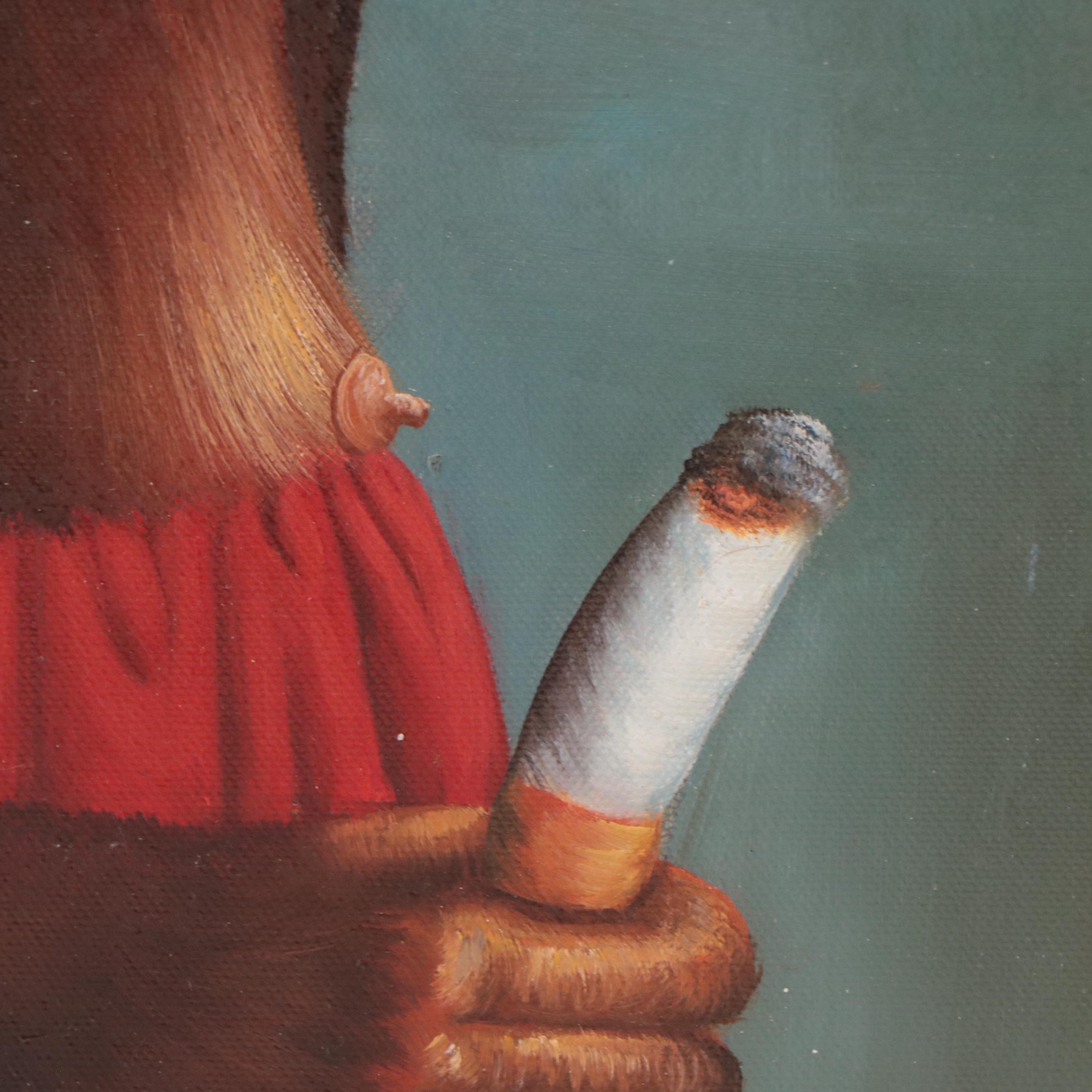 Oil Painting After Donald Roller Wilson of Monkey, 21st Century